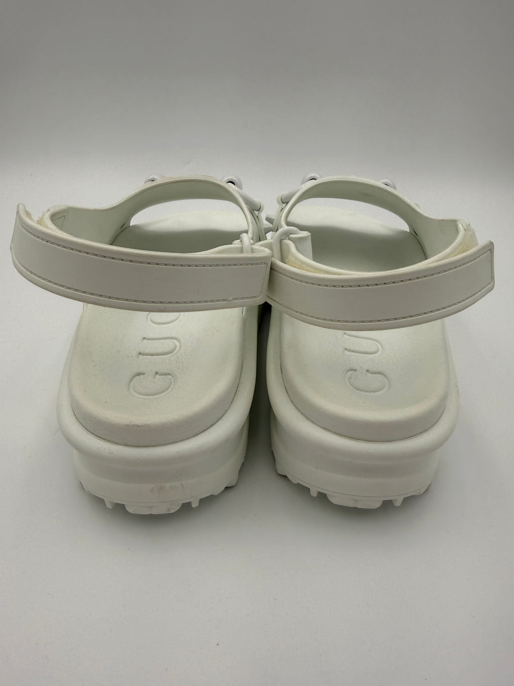 Gucci White Rubber Platform 36