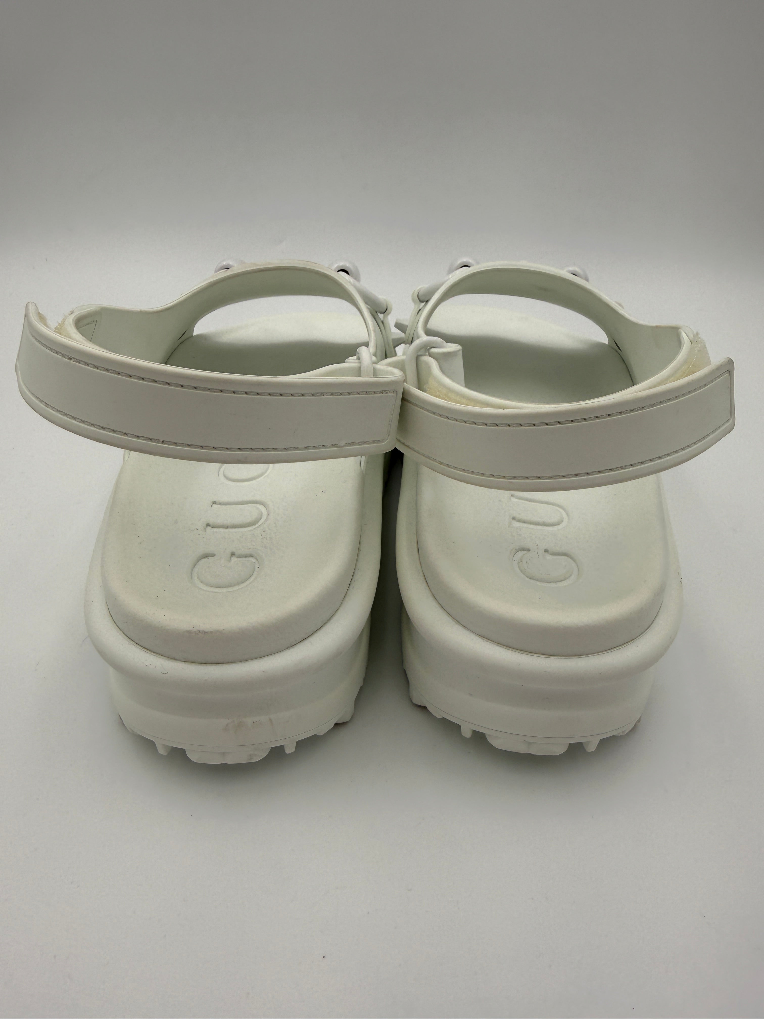 Gucci White Rubber Platform 36