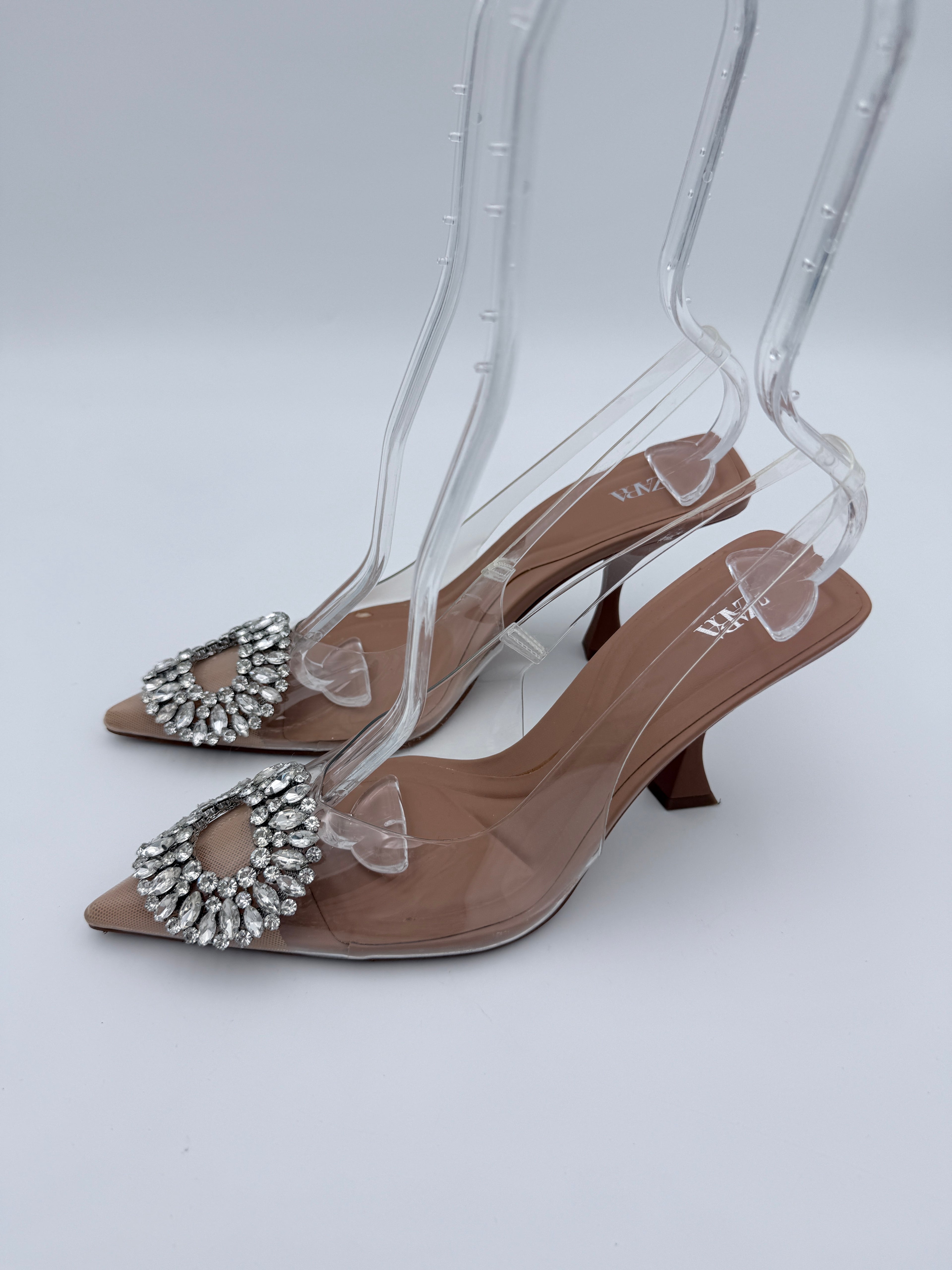 Zara Rhinestones Sling back size 37