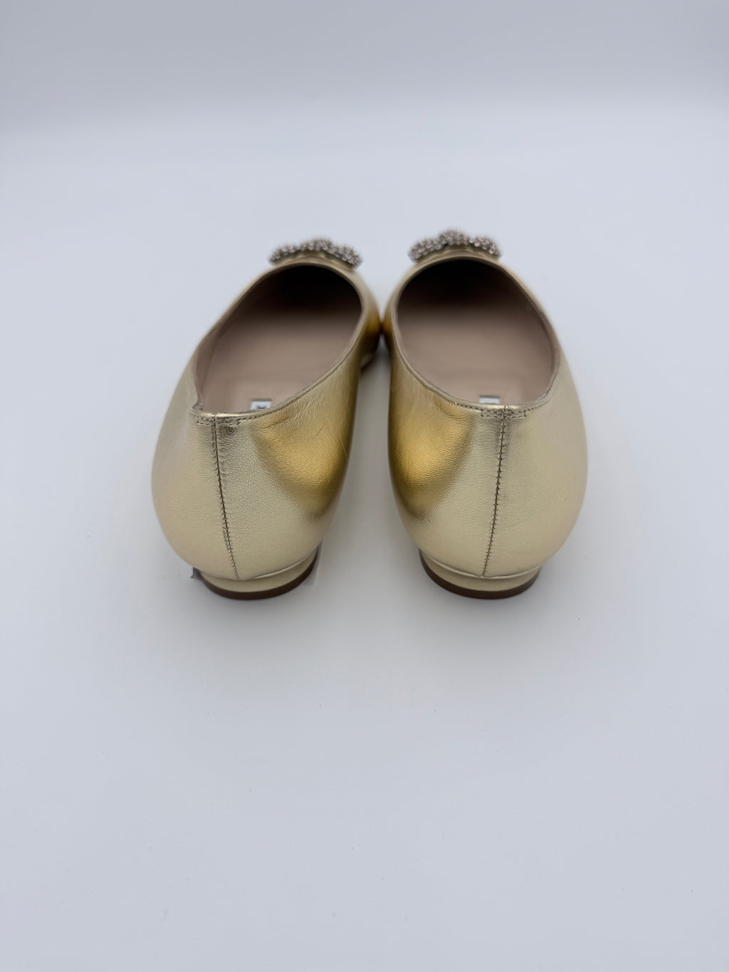 Manolos Hangisi mettalic Flats size 38
