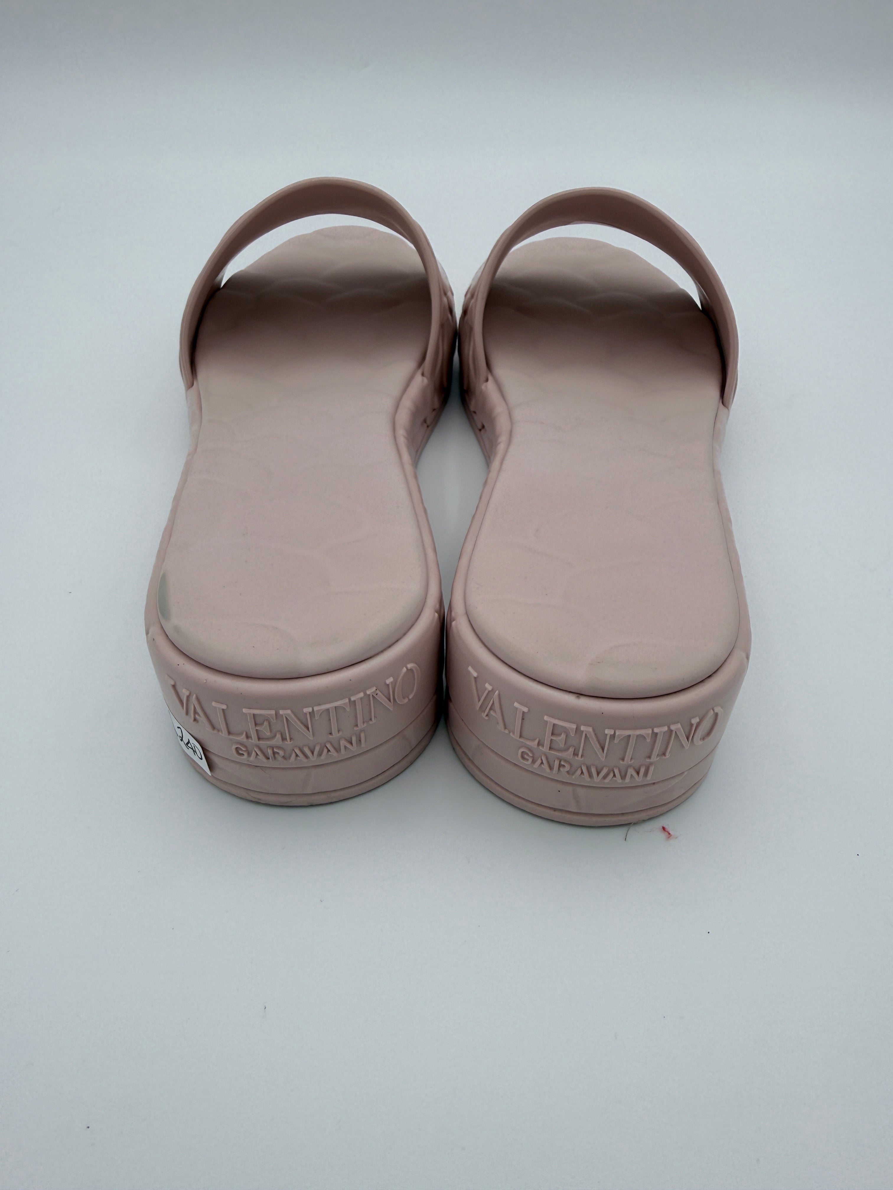Valentino Blush Jelly flat edges size 39