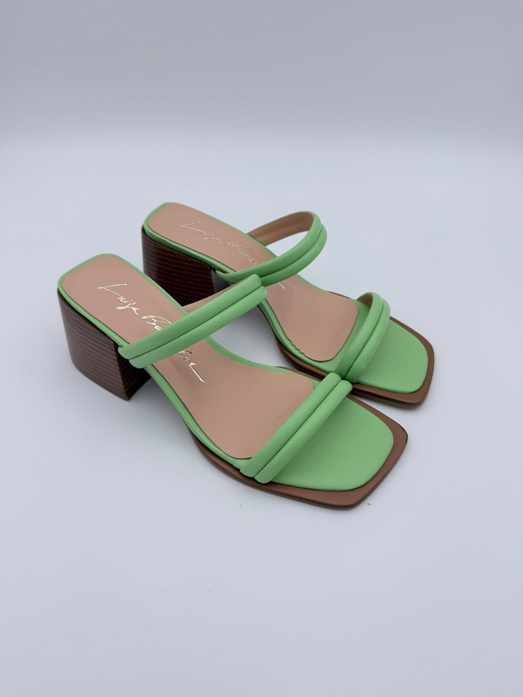 Luiza Barcelos Aurora Green Citrus Mules  B003 V5