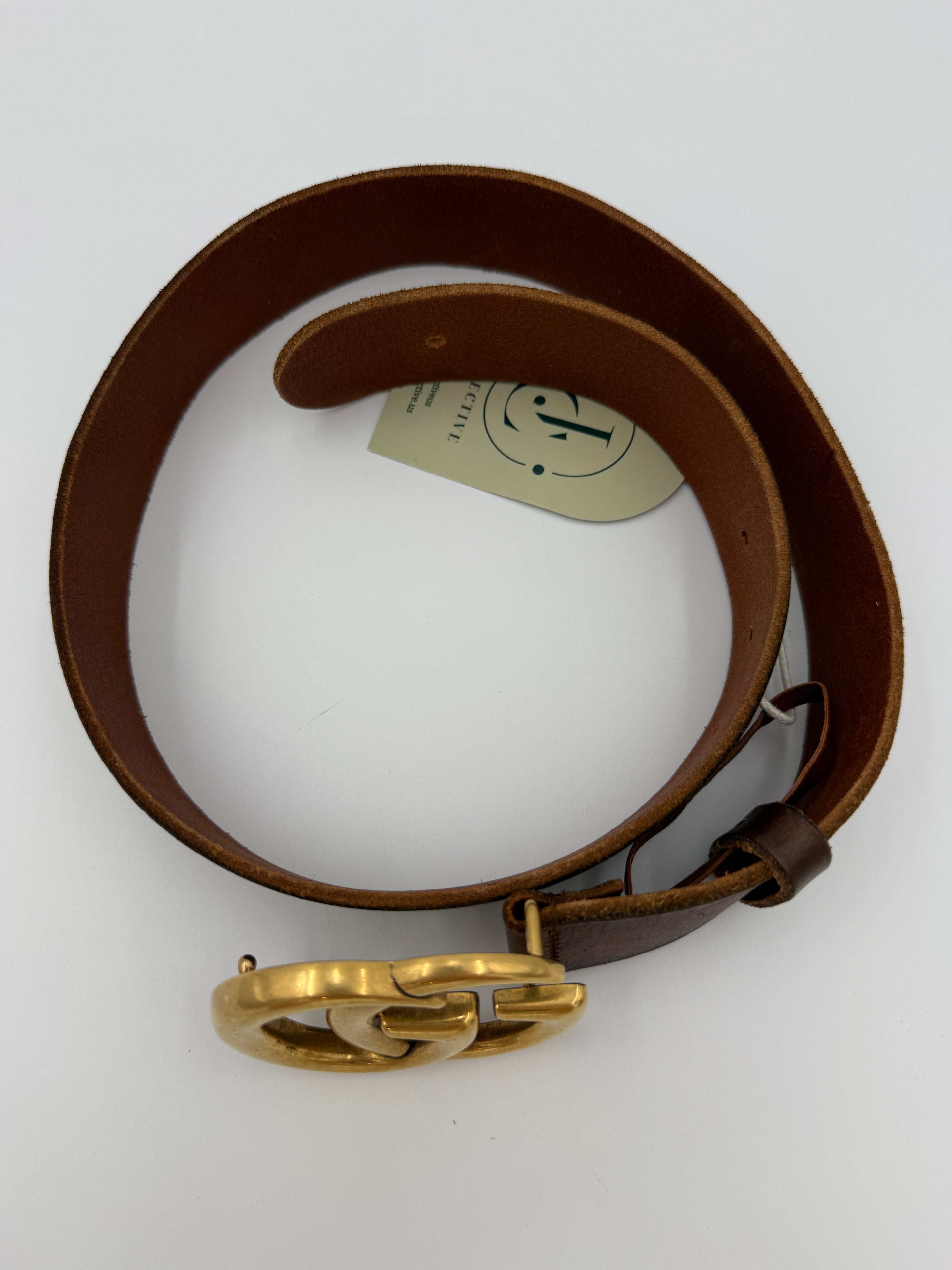 Gucci brown GG belt 70