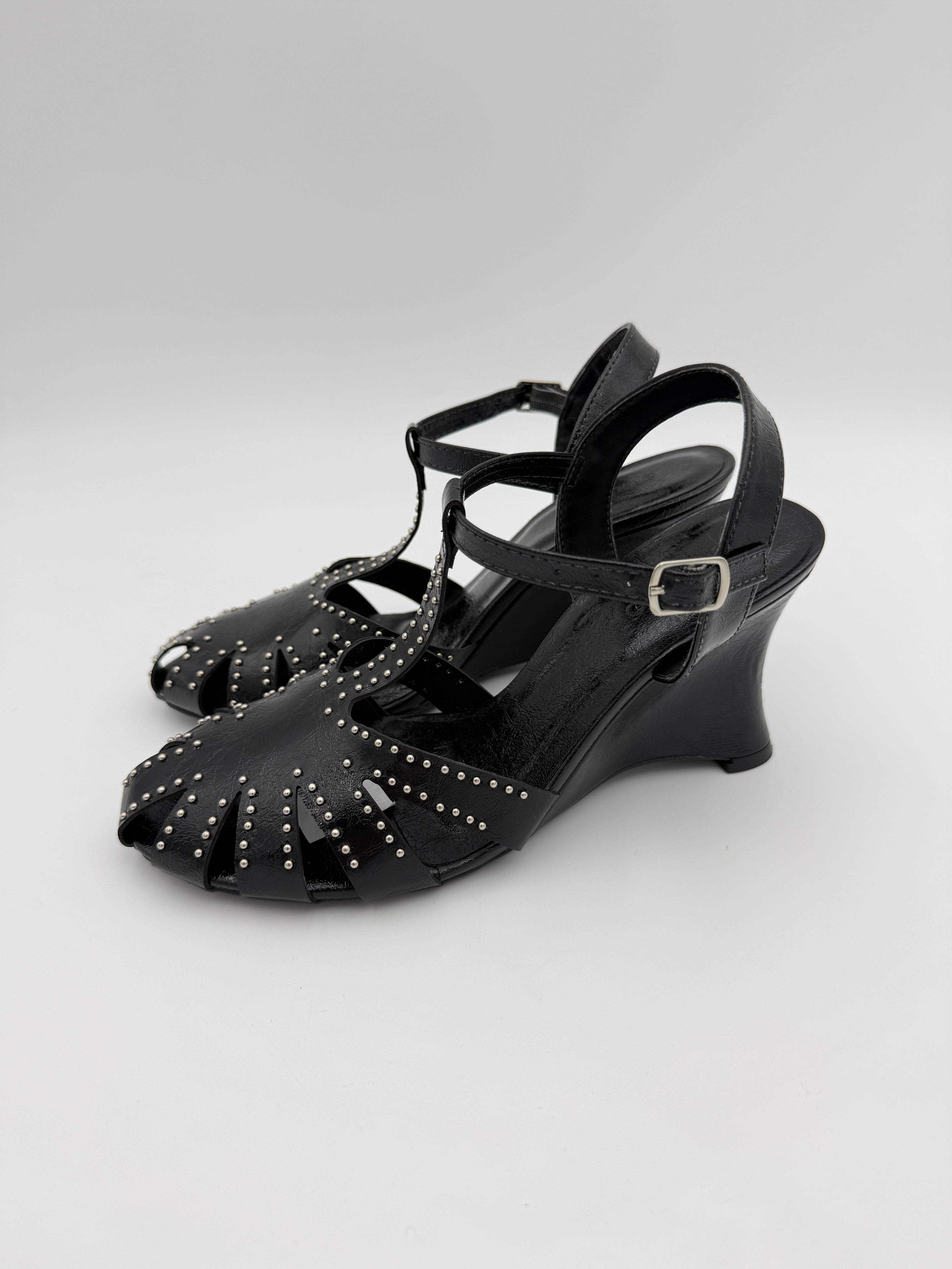 Stilleto Black Wedges Size 7