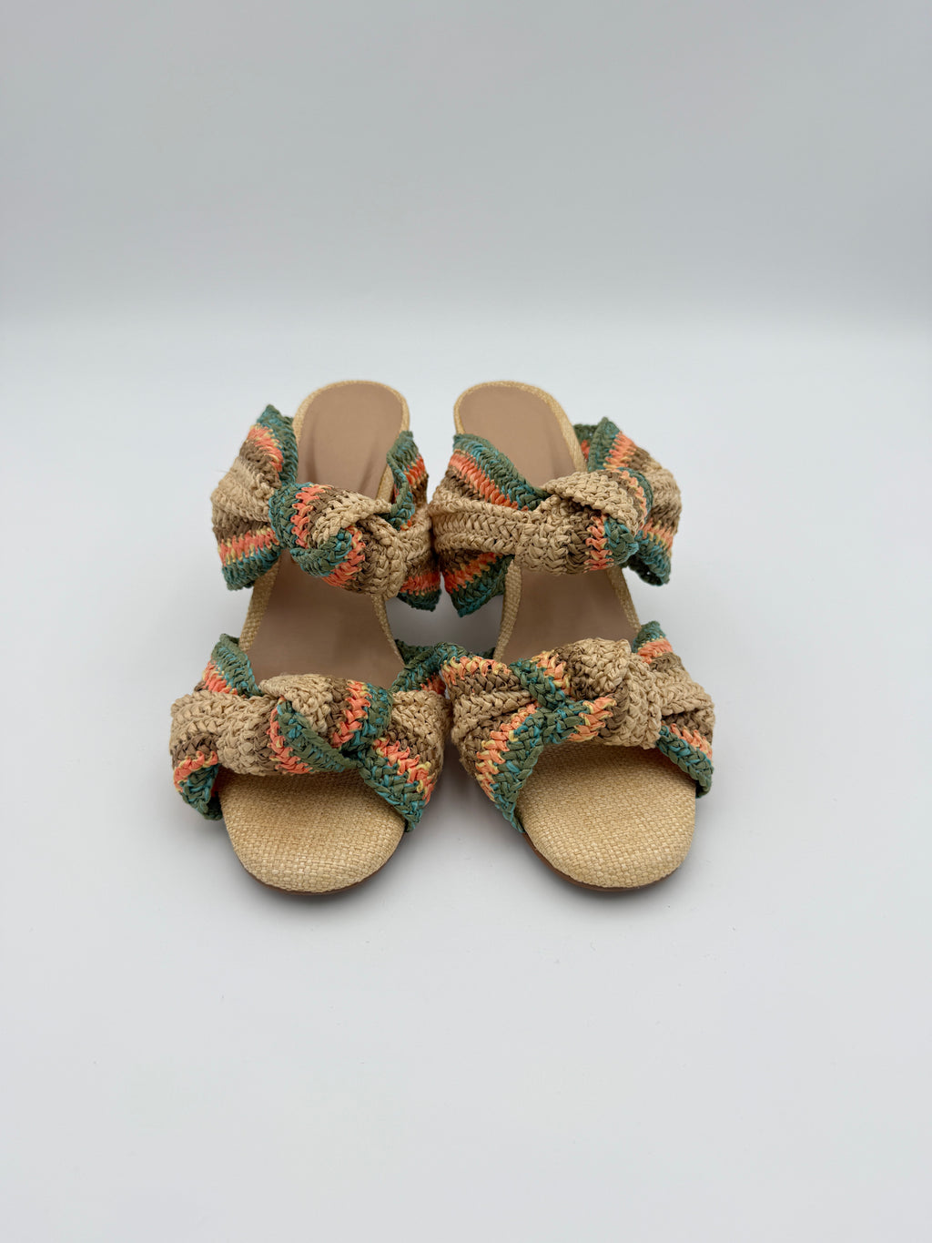 Uza Natural Straw Sandal Size 7