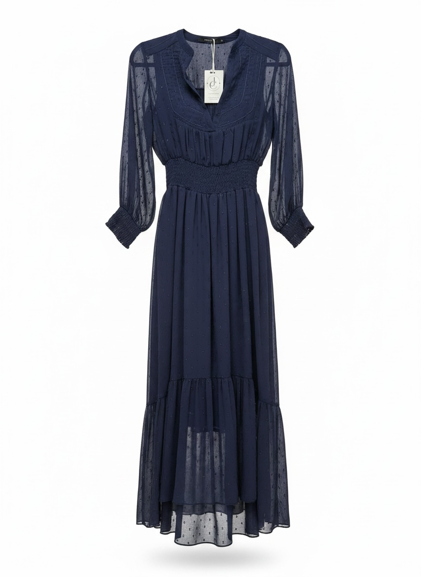 Amissima Navy Shine long dress size S