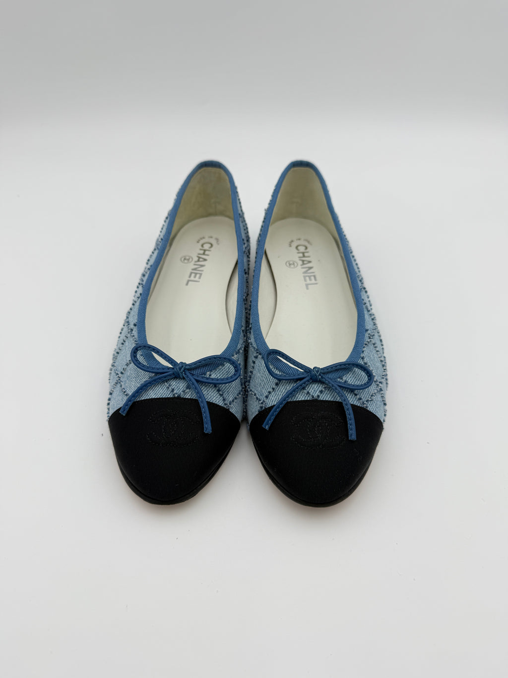 Chanel Light Denin Ballerinas Size 40