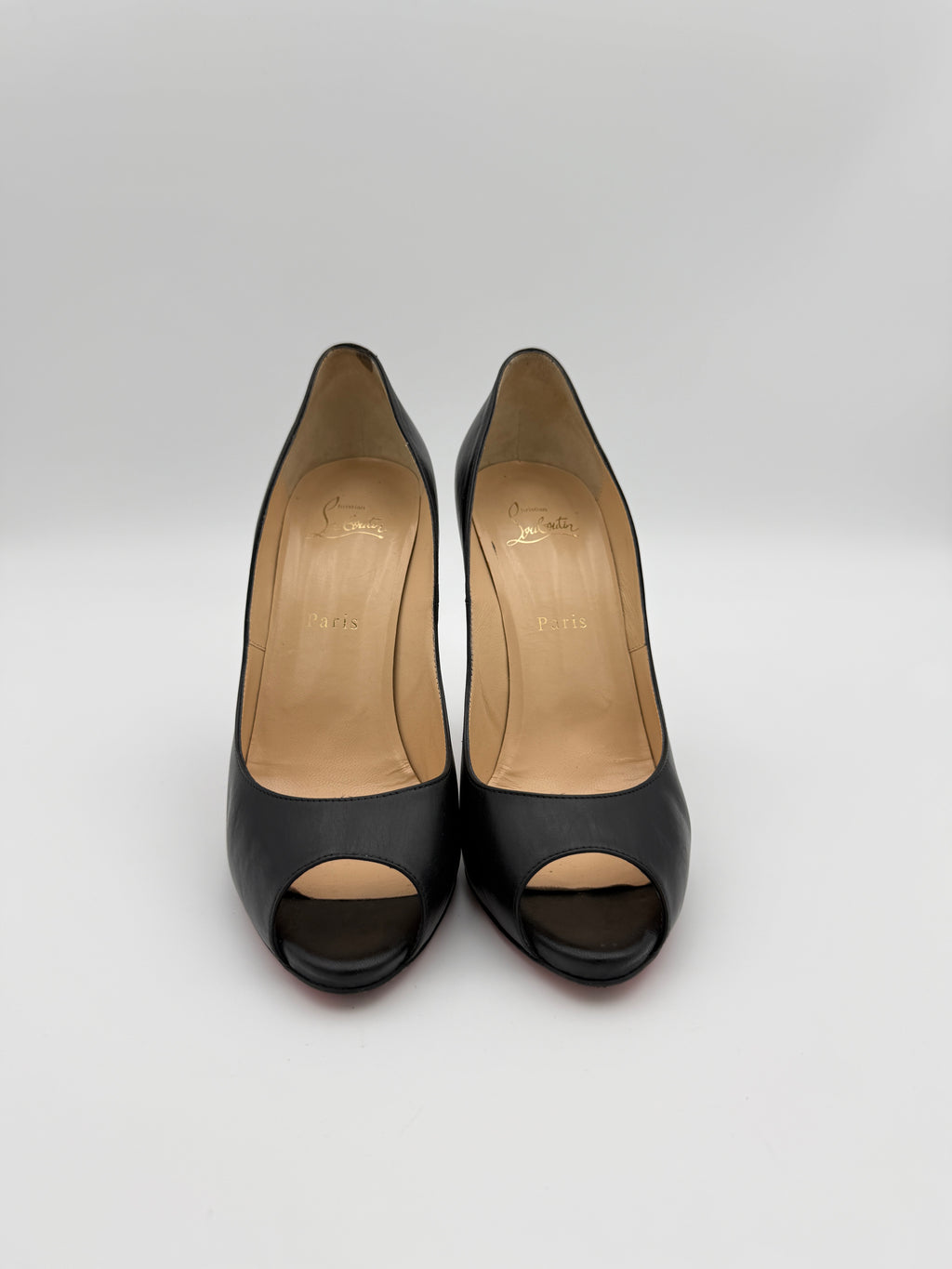 Louboutin Black leather with box