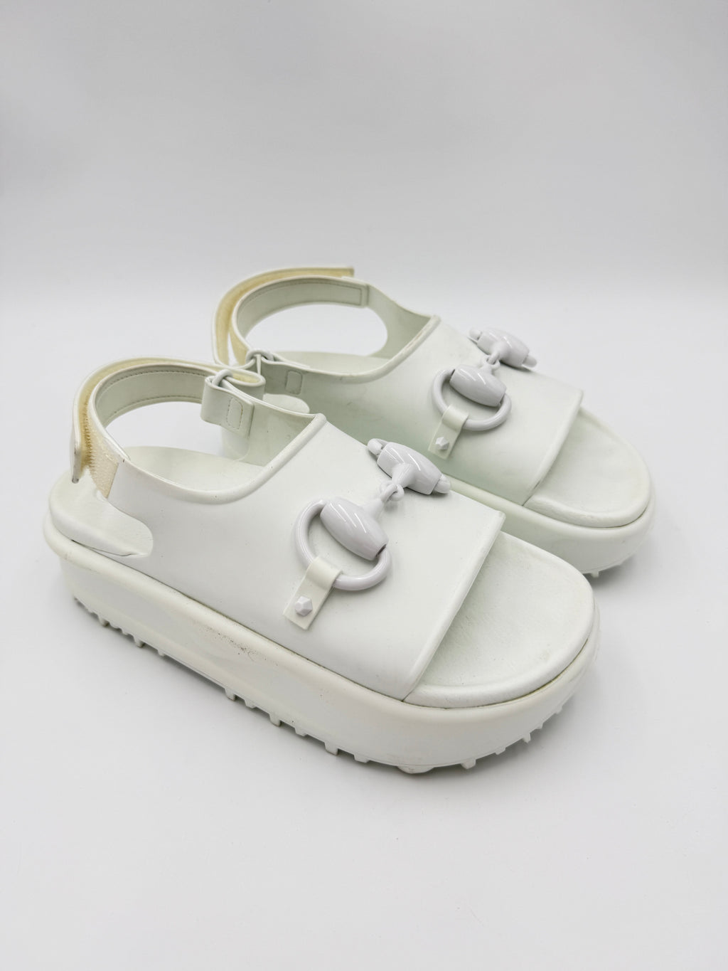 Gucci White Rubber Platform 36