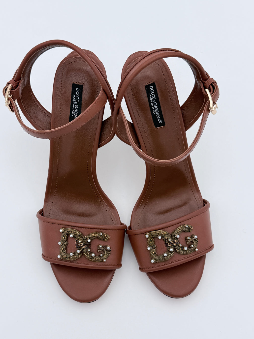 Dolce Gabbana Brown Sandal size 41 new full set