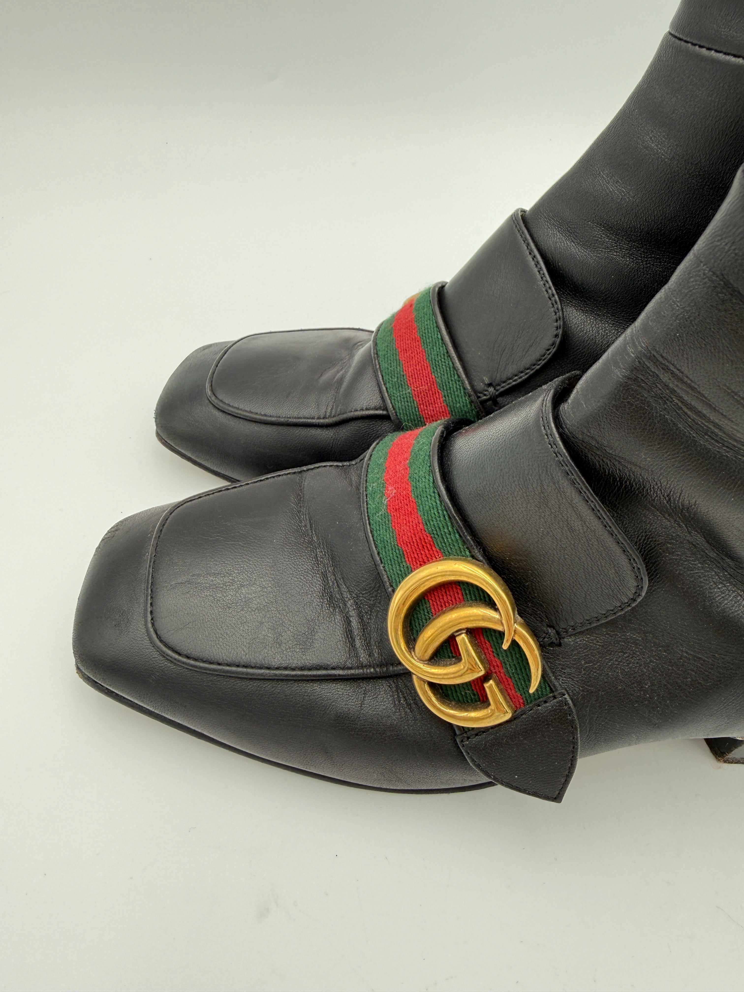 Gucci Marmont Black Boots Size 36,5
