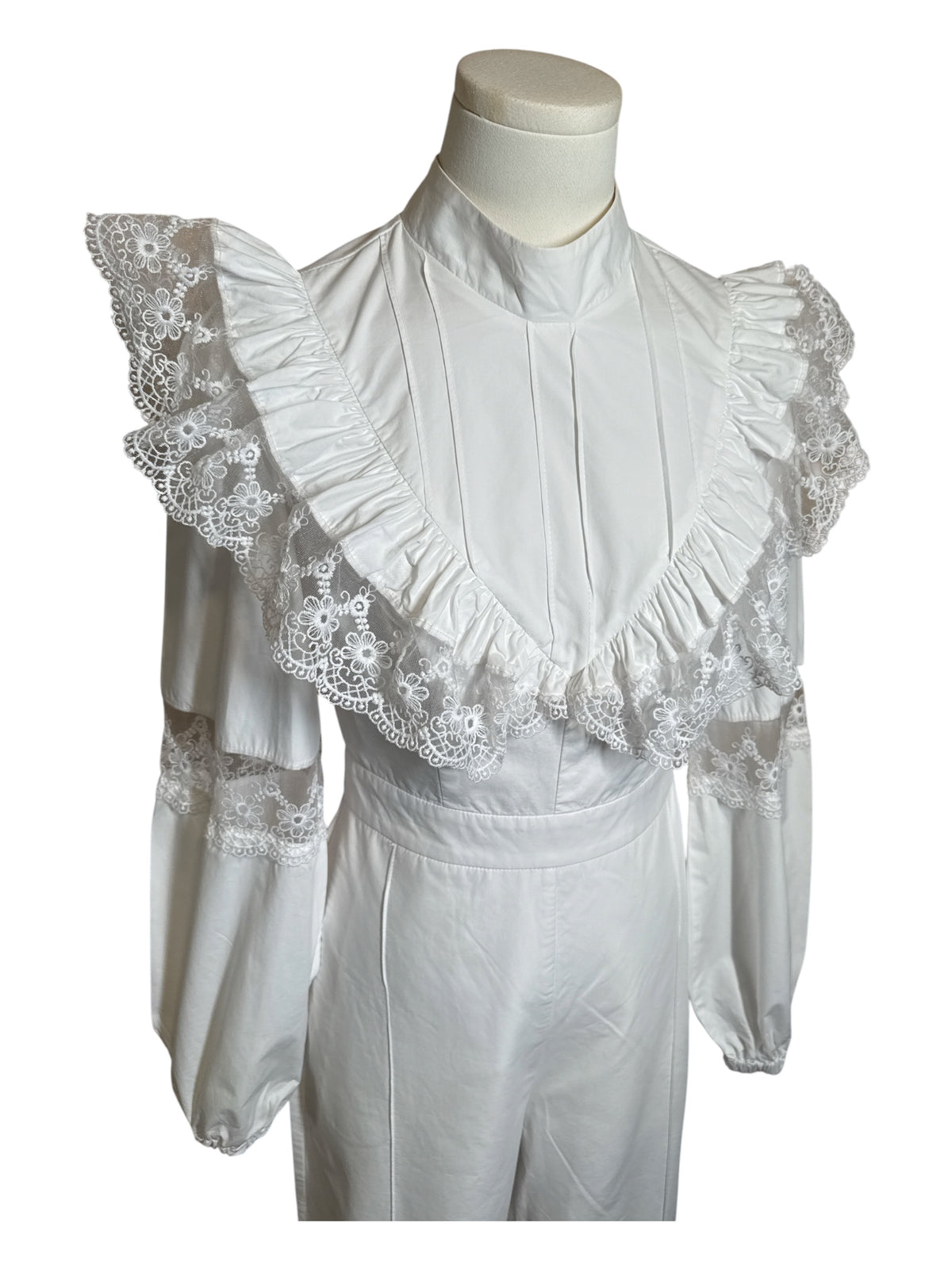 Skazi Lace White Jumpsuit Small