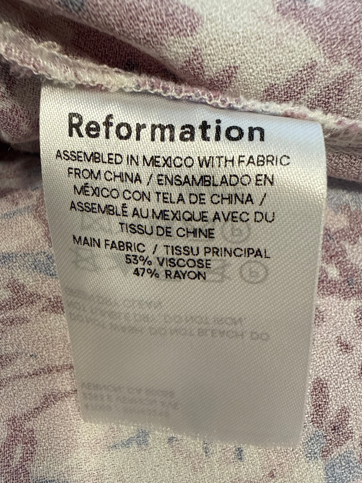 Reformation Lavander flowers Dress size 6