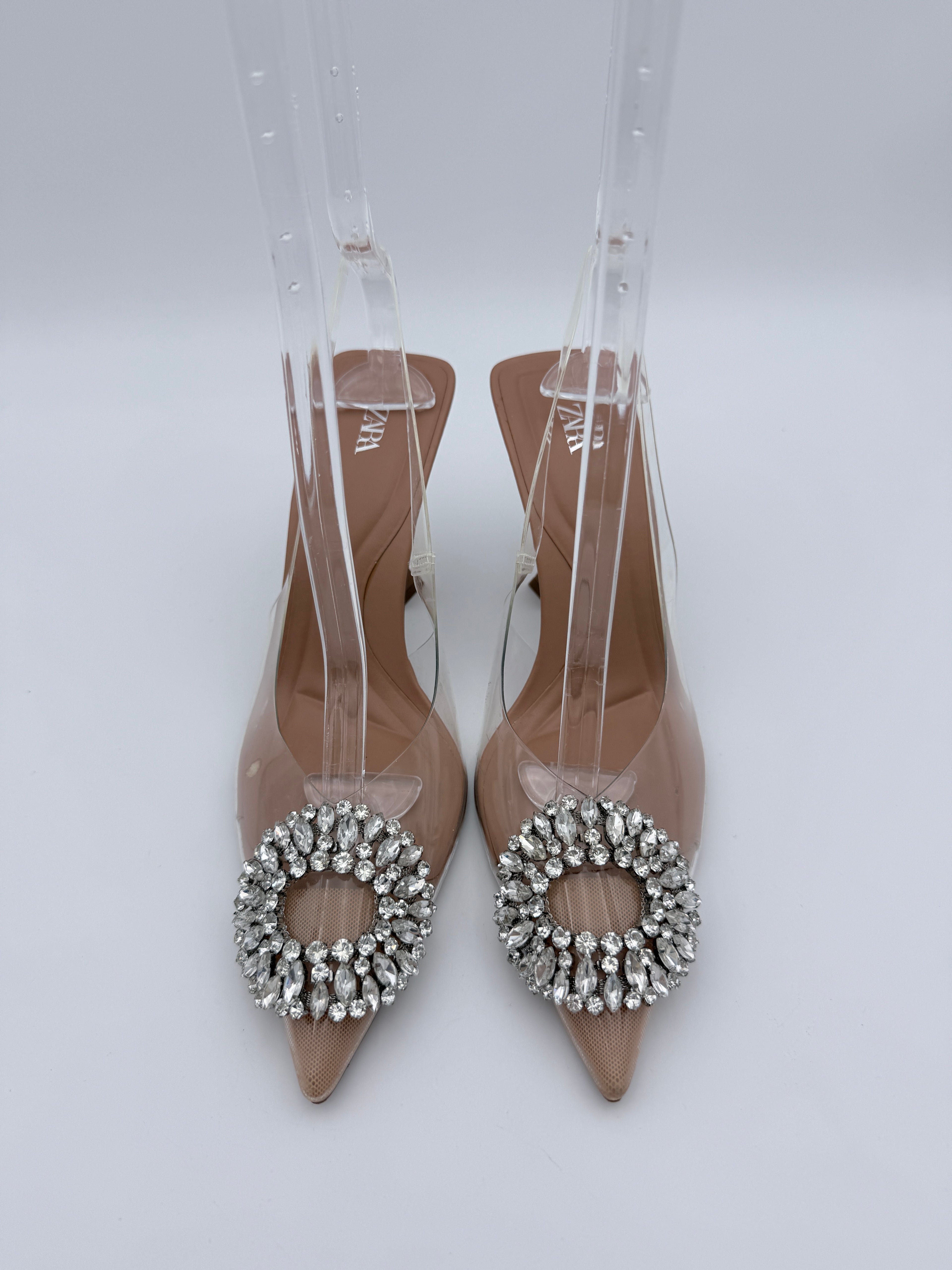 Zara Rhinestones Sling back size 37