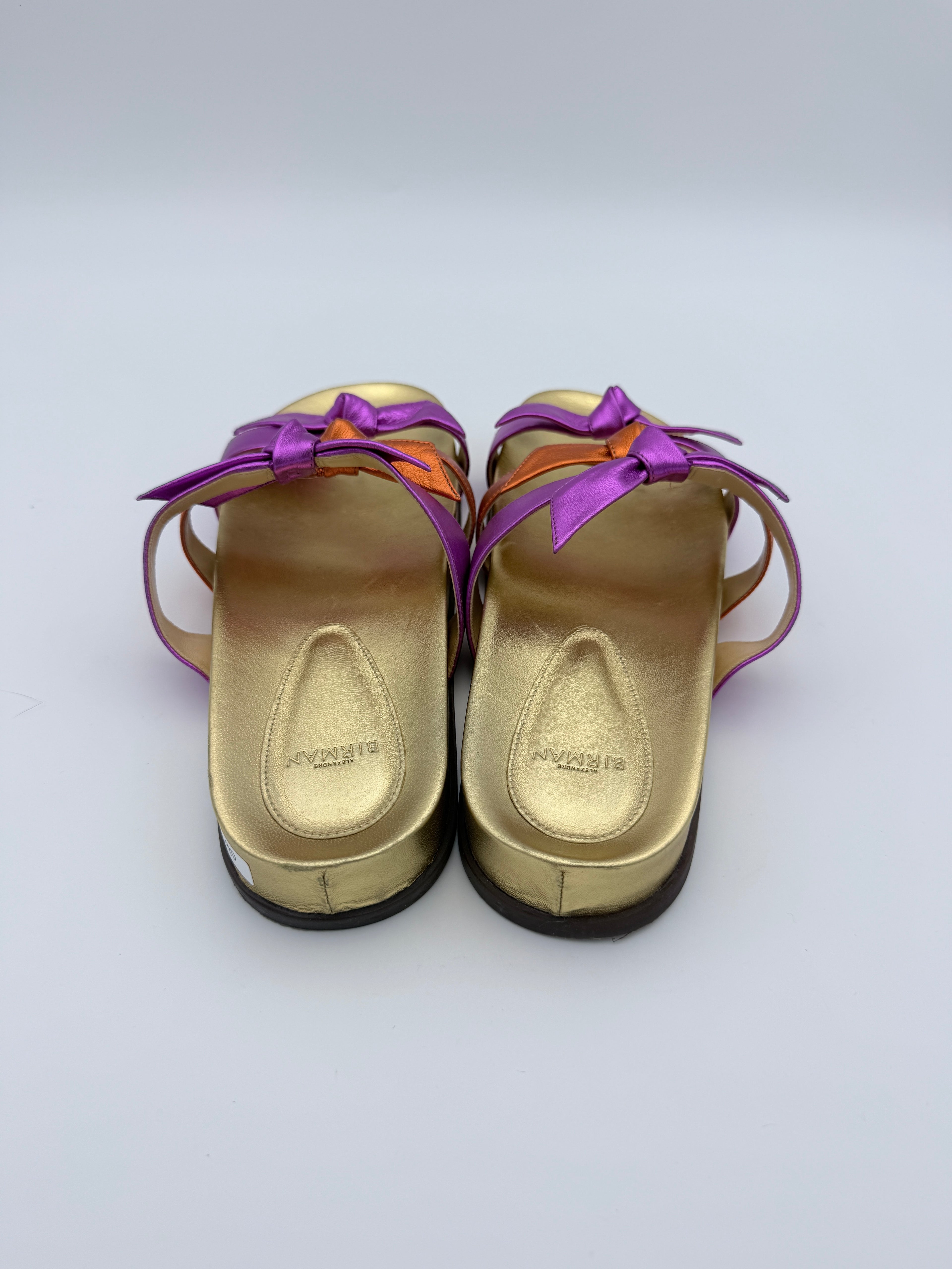 Birman Clarita Pink orange metallic flat Size 40