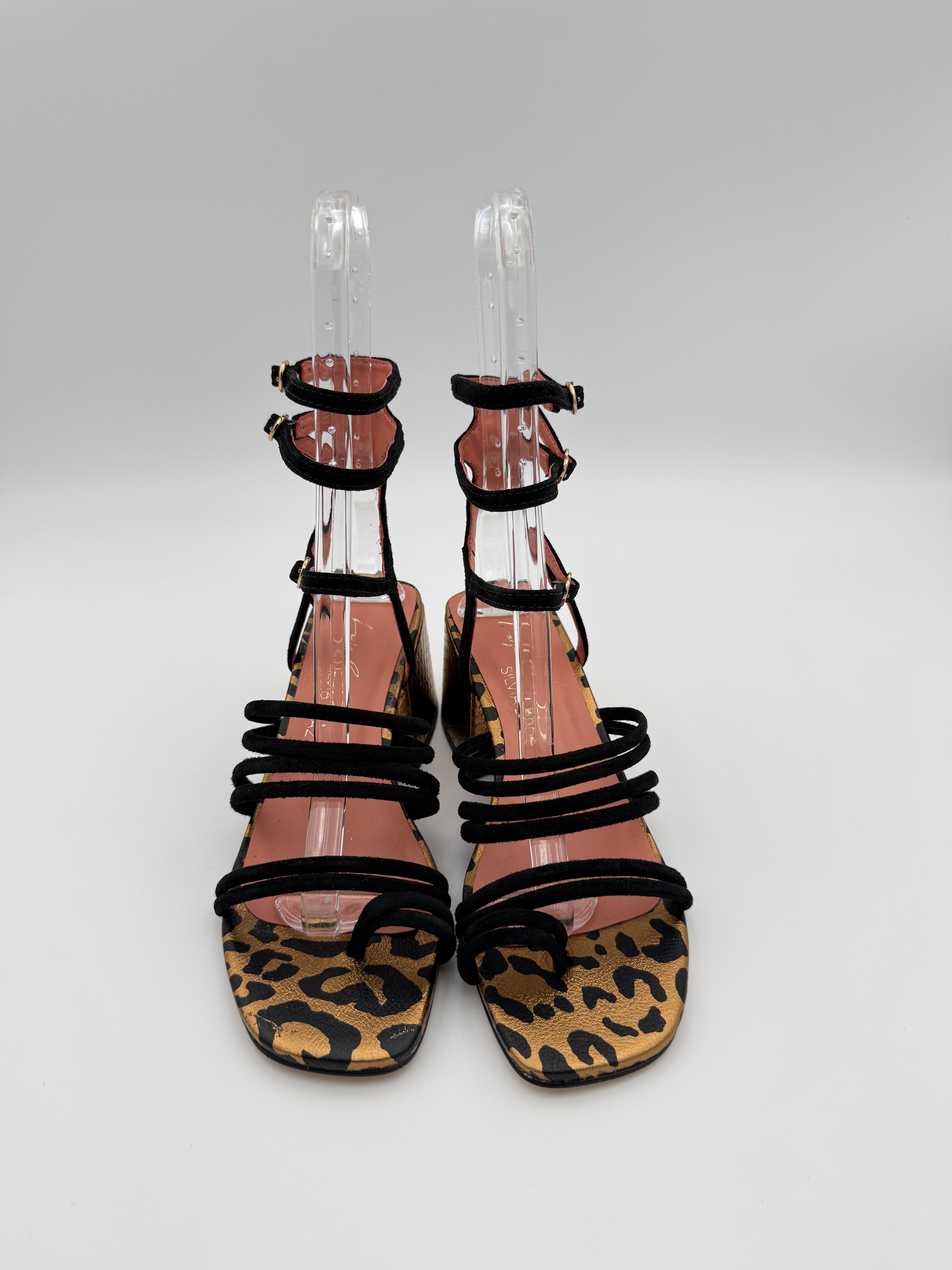 Luiza Barcelos Black Gold Leopard  Sandal B002 V2