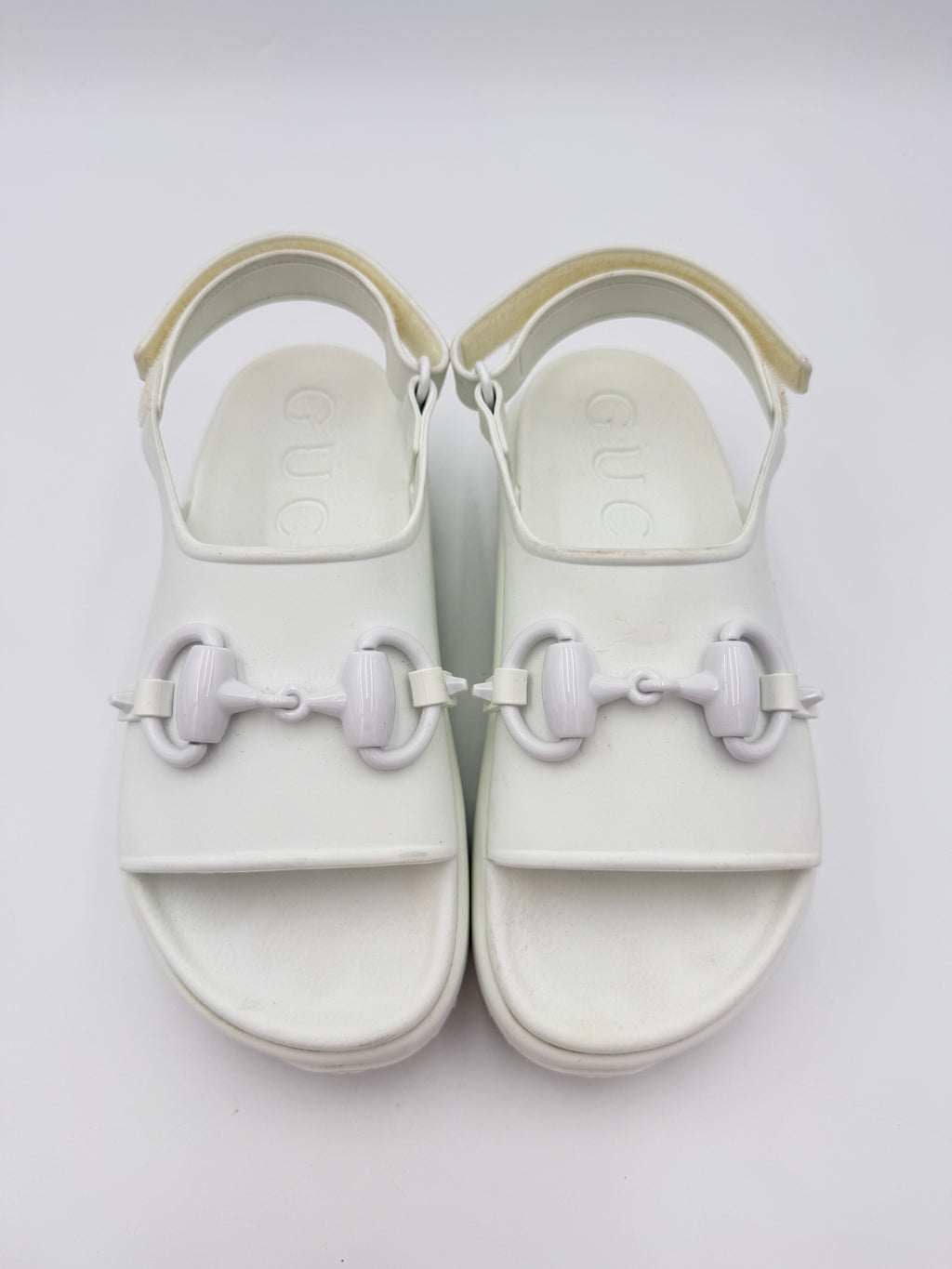 Gucci White Rubber Platform 36