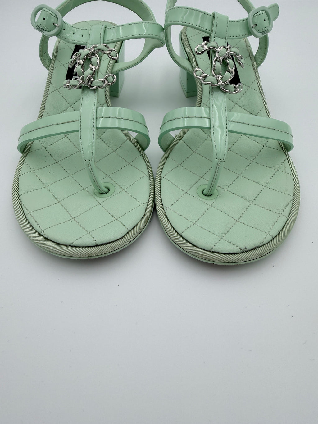 Chanel Mint Green Sandal size 36 Pre Loved
