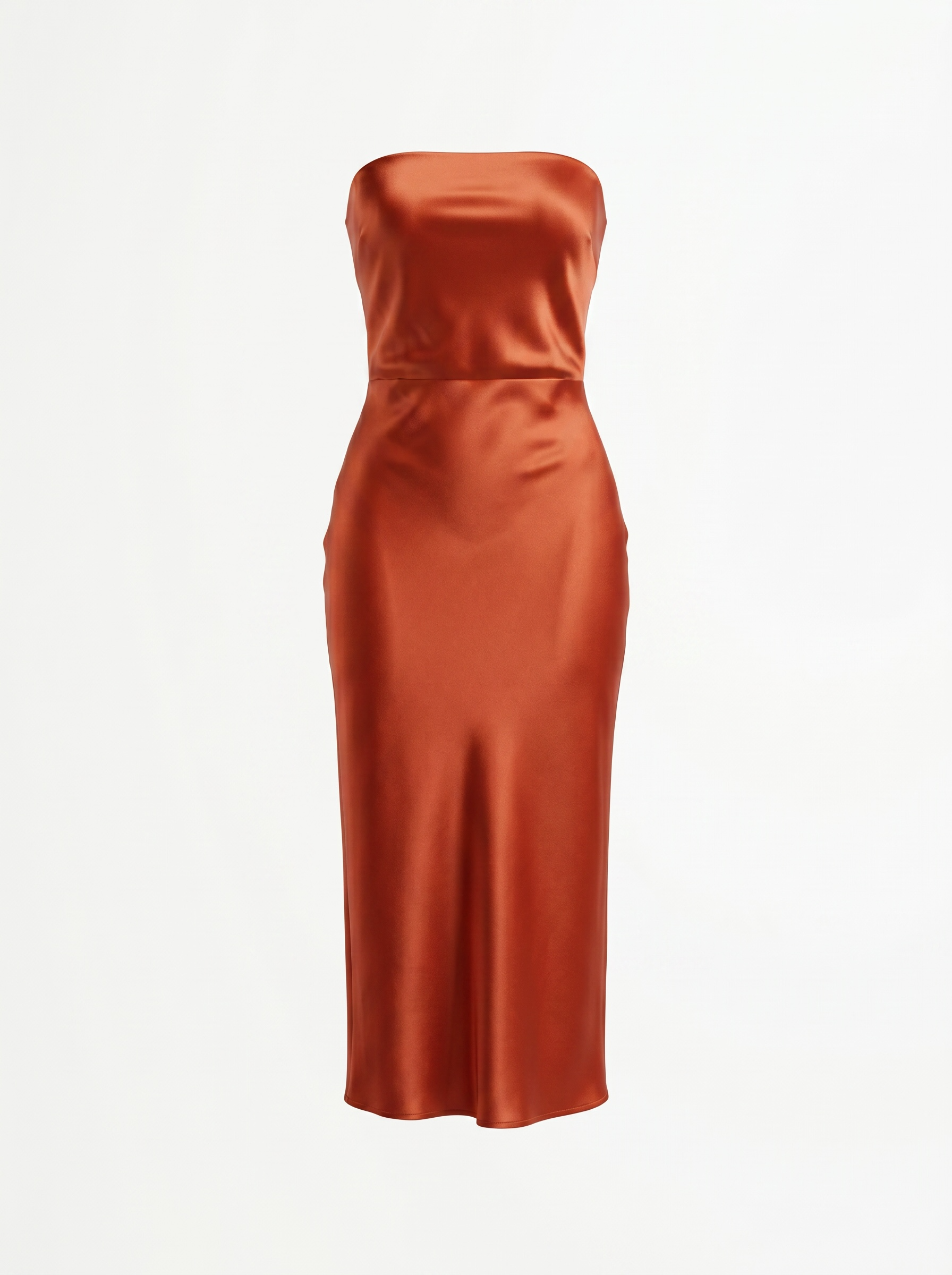 Babadou Orange Silk Strapless set size S