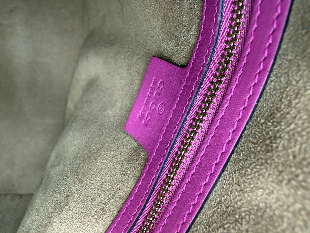 Gucci GG Monogram Hibiscus Red Tote