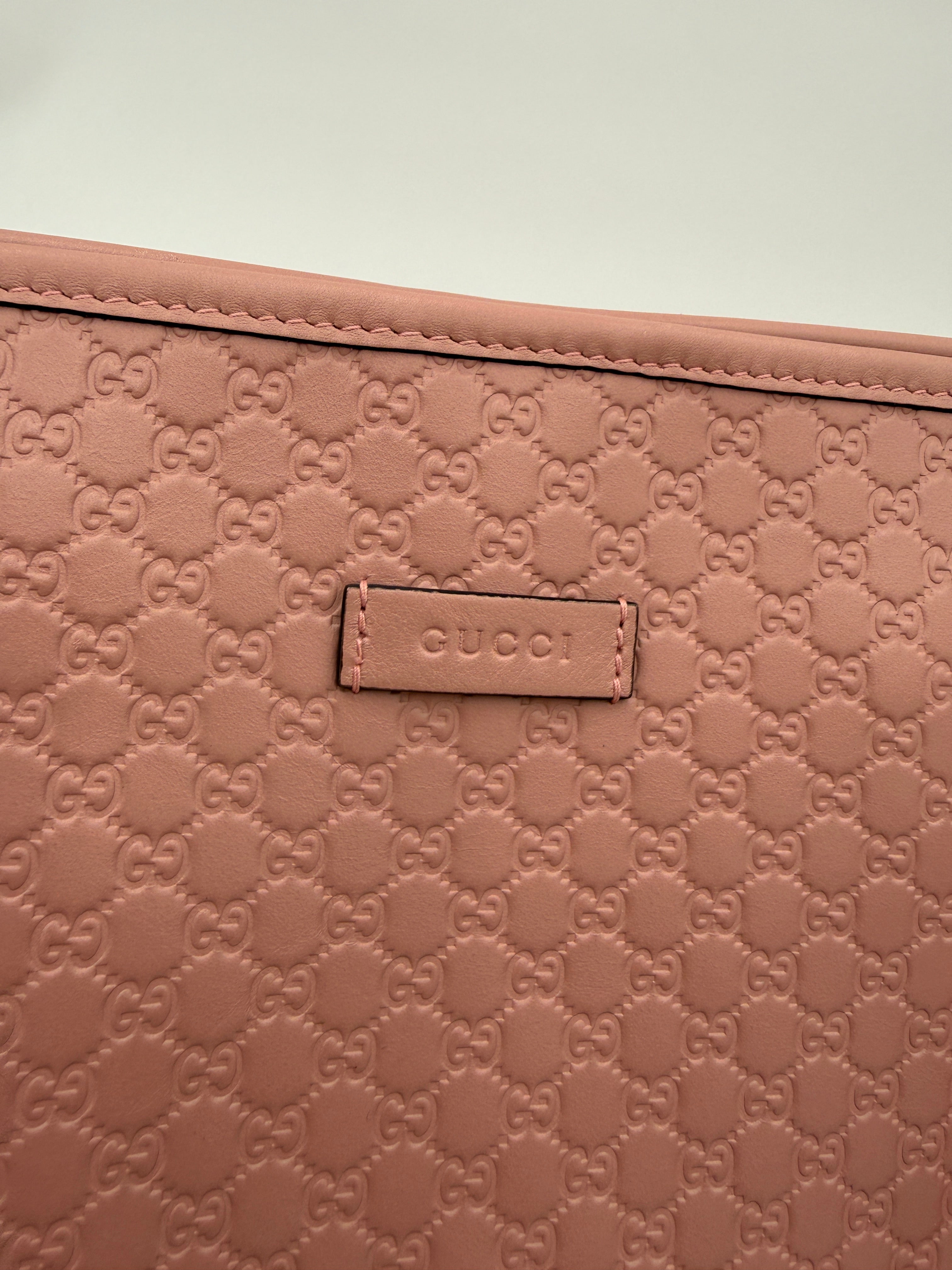 Gucci Pink Microgussisima Large Joy Tote