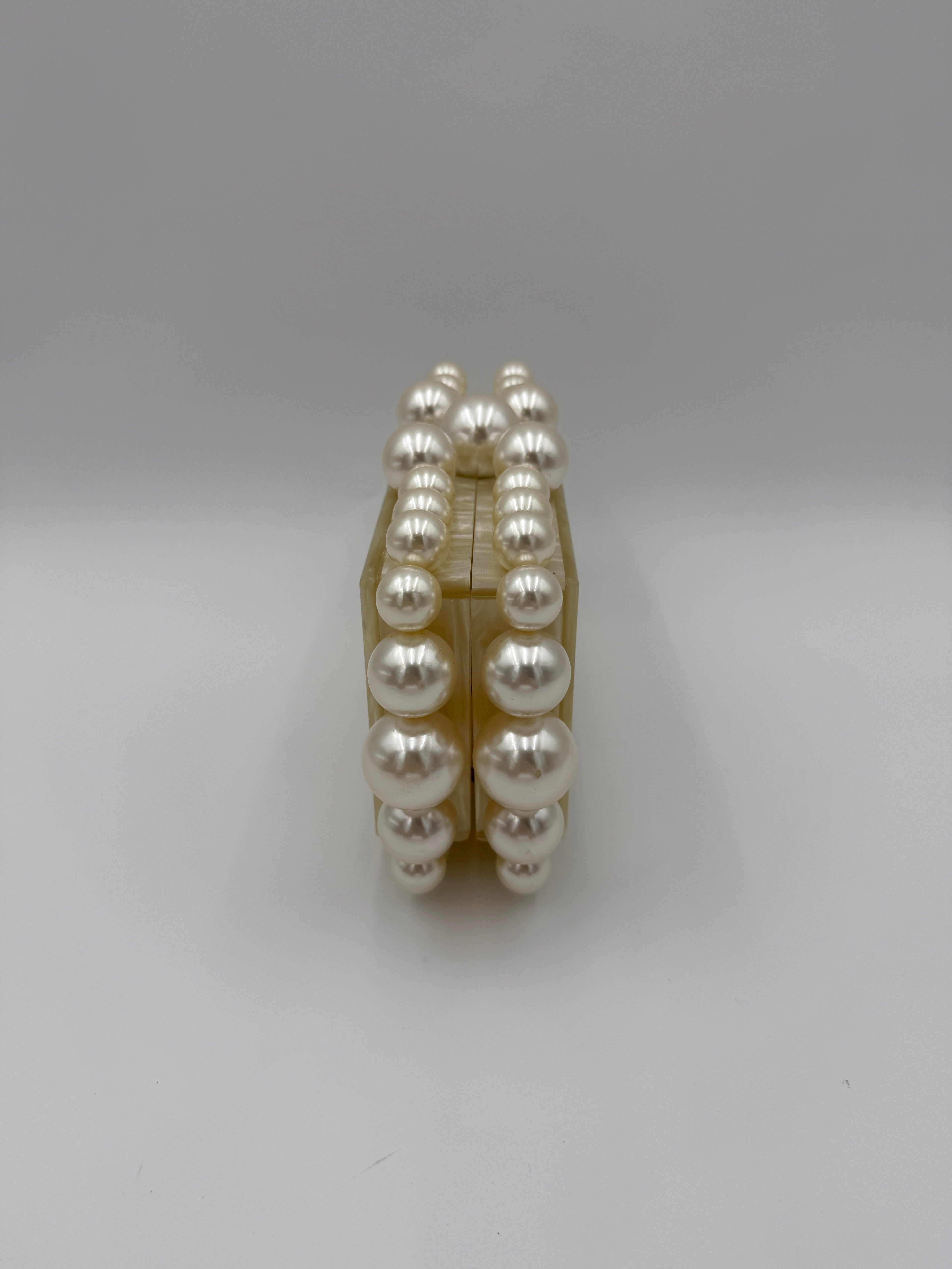 Cult gaia Pearl Acrylic clutch