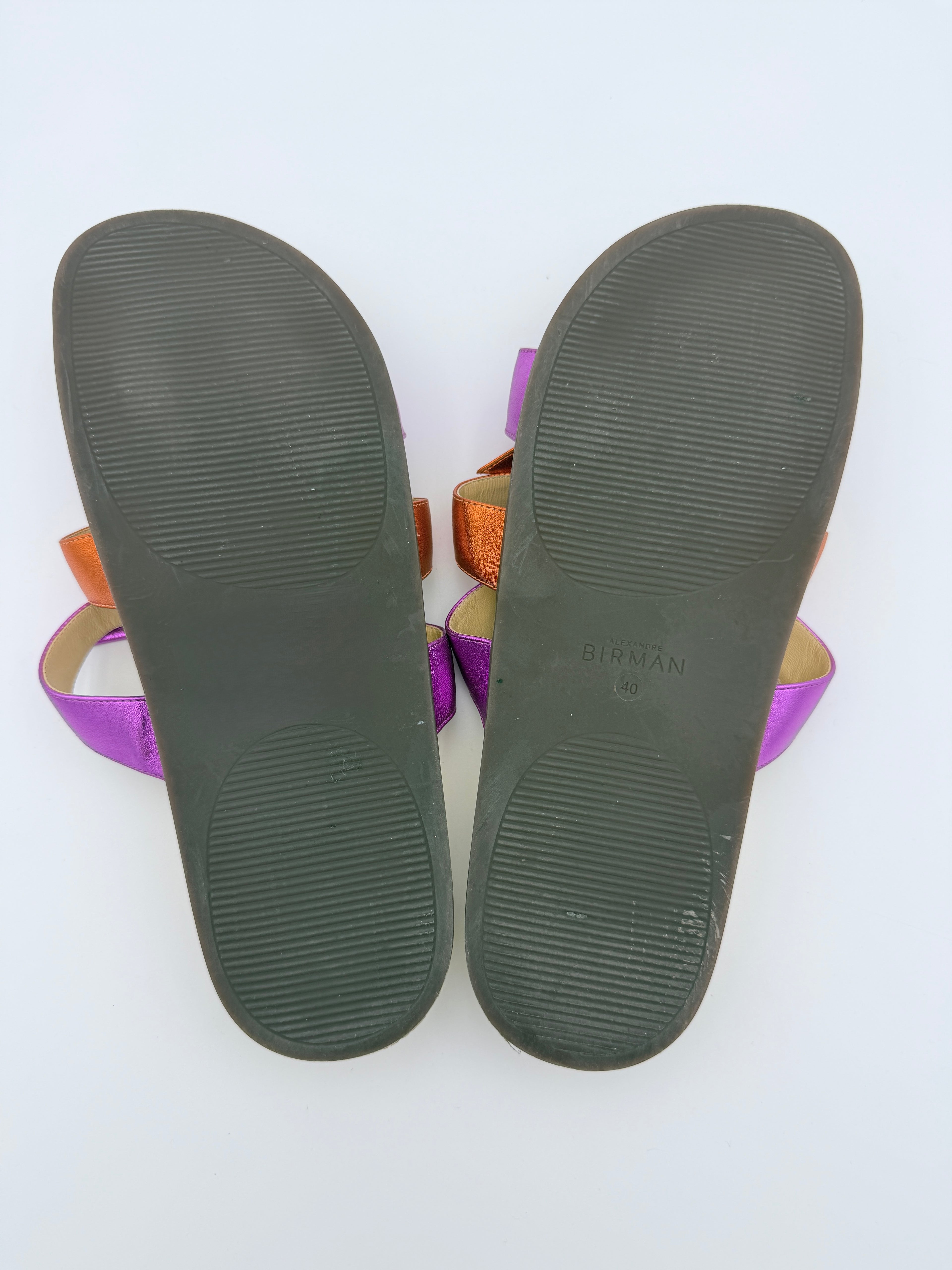 Birman Clarita Pink orange metallic flat Size 40