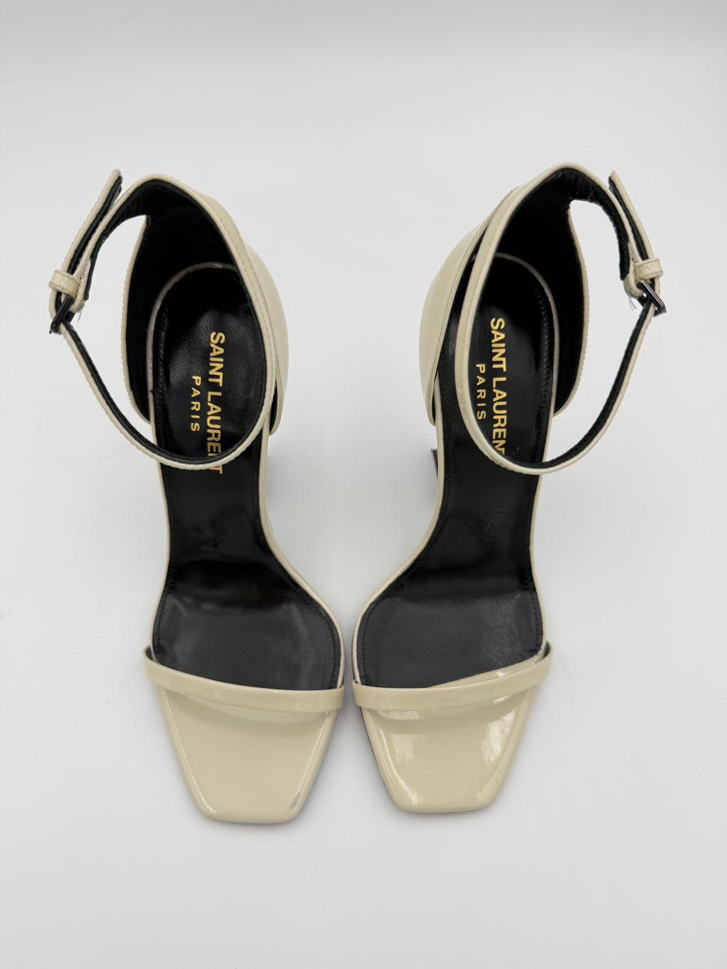 YSL Opyum Patent off white Sandal Size 35,5
