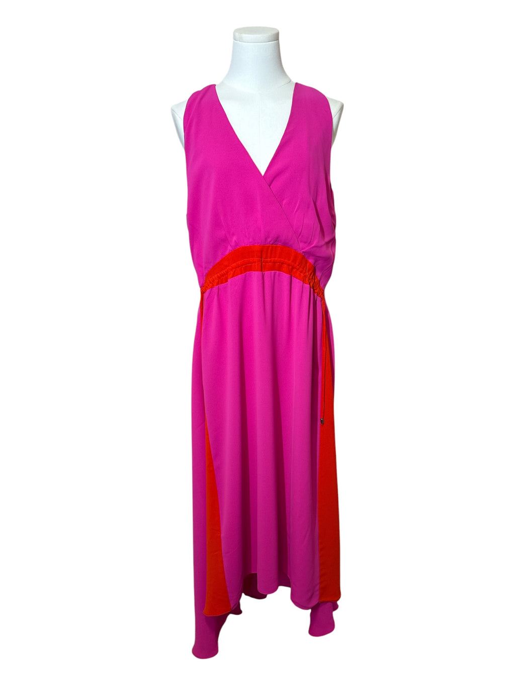 HARLIN Pink Orange Dress XL