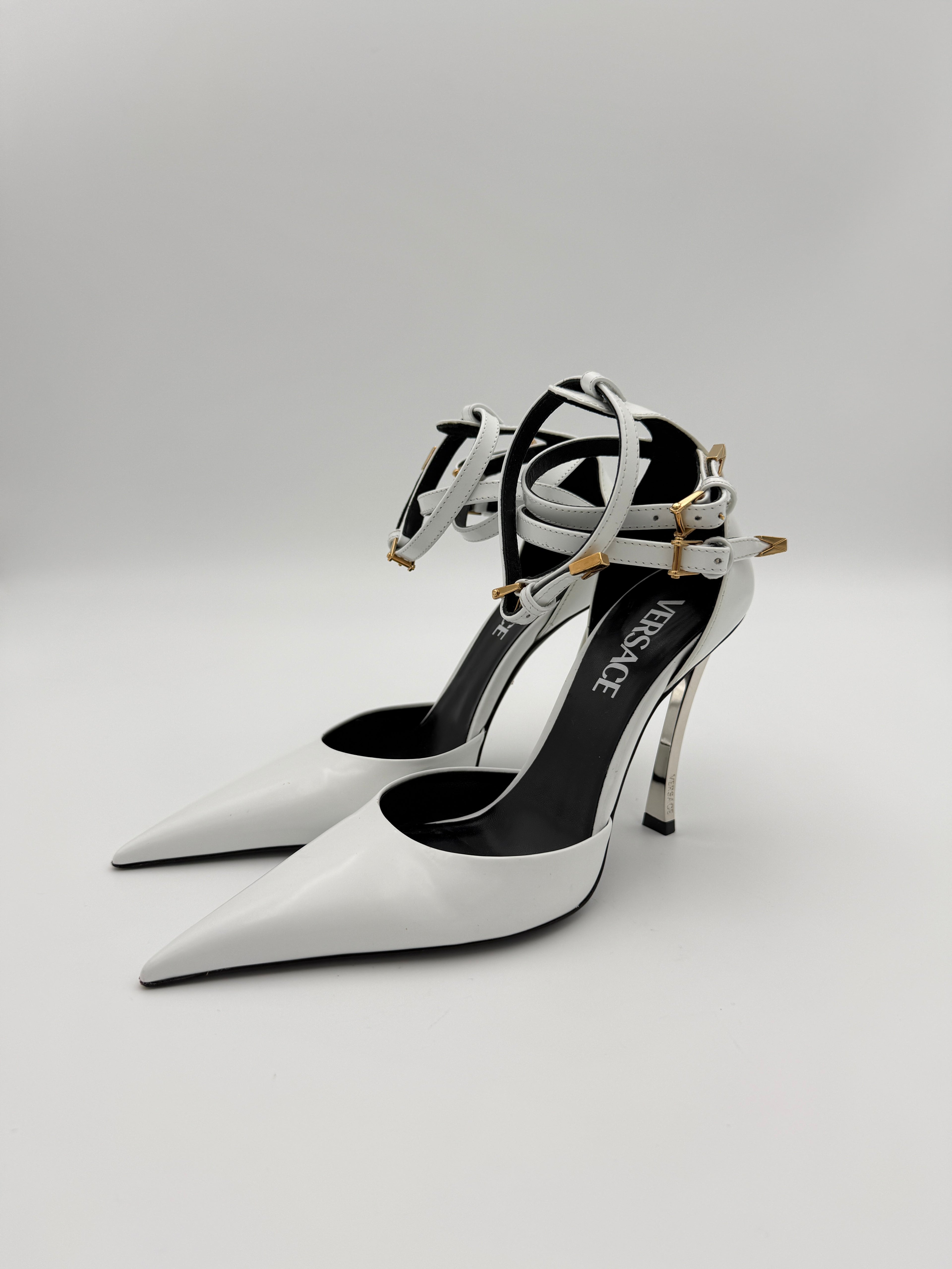 Versace white heel