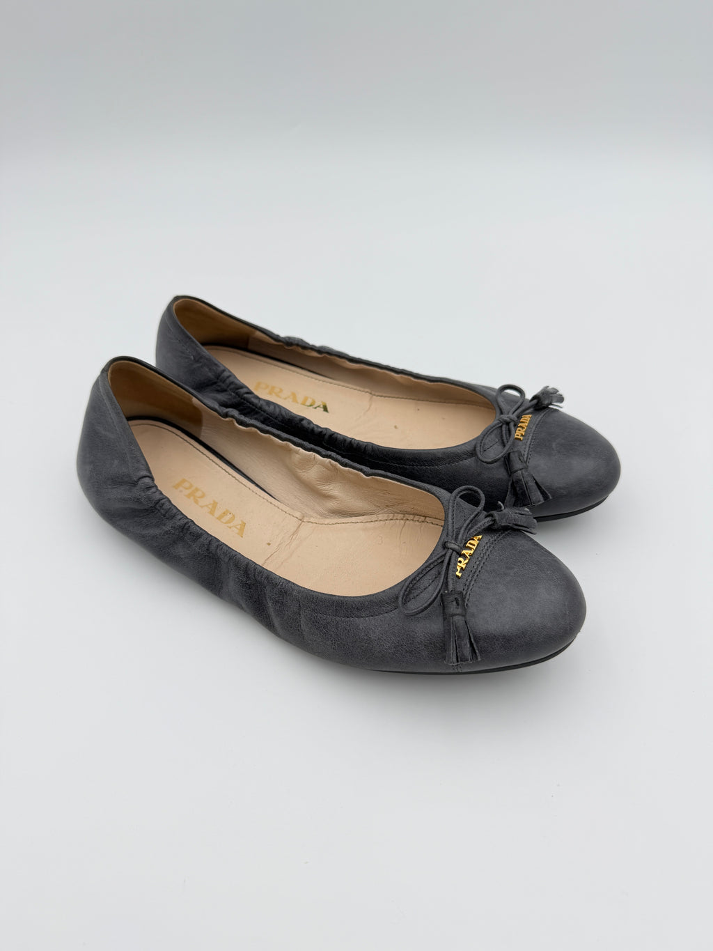 Prada Gray Ballerinas Size 37,5
