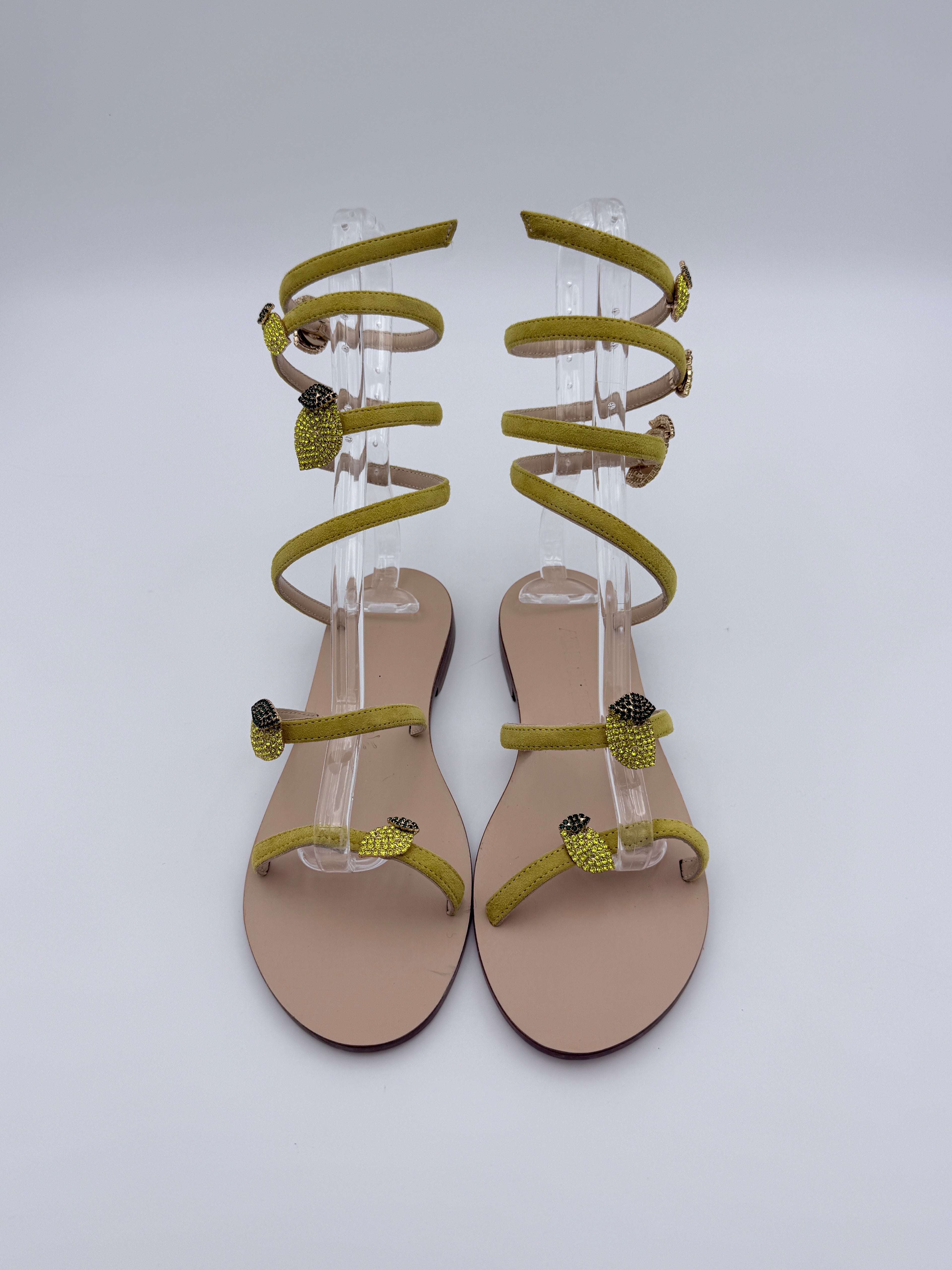 Abiddikkia Lemons gladiator flats new size 36