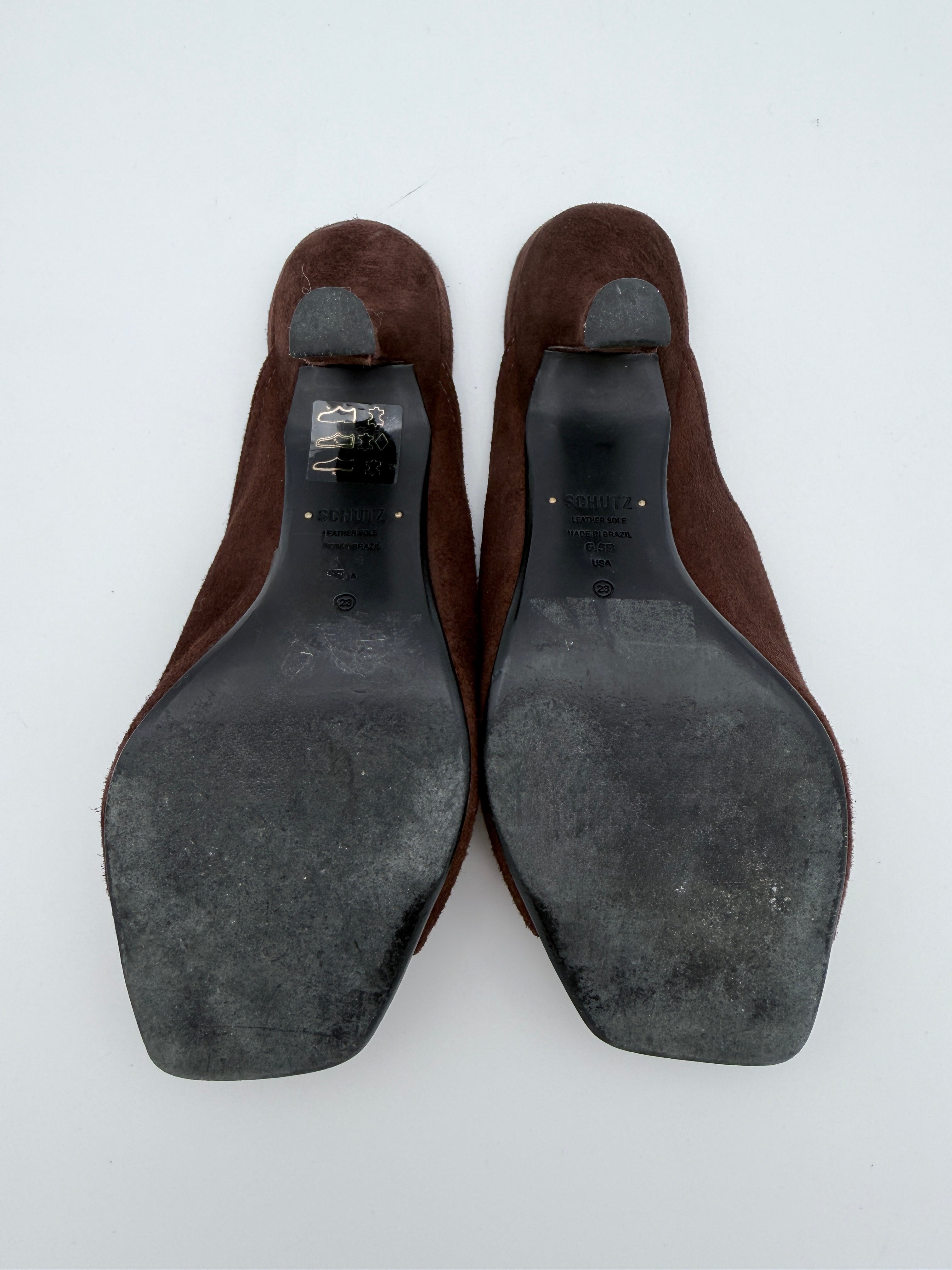 Schutz Brown Suede  Mules