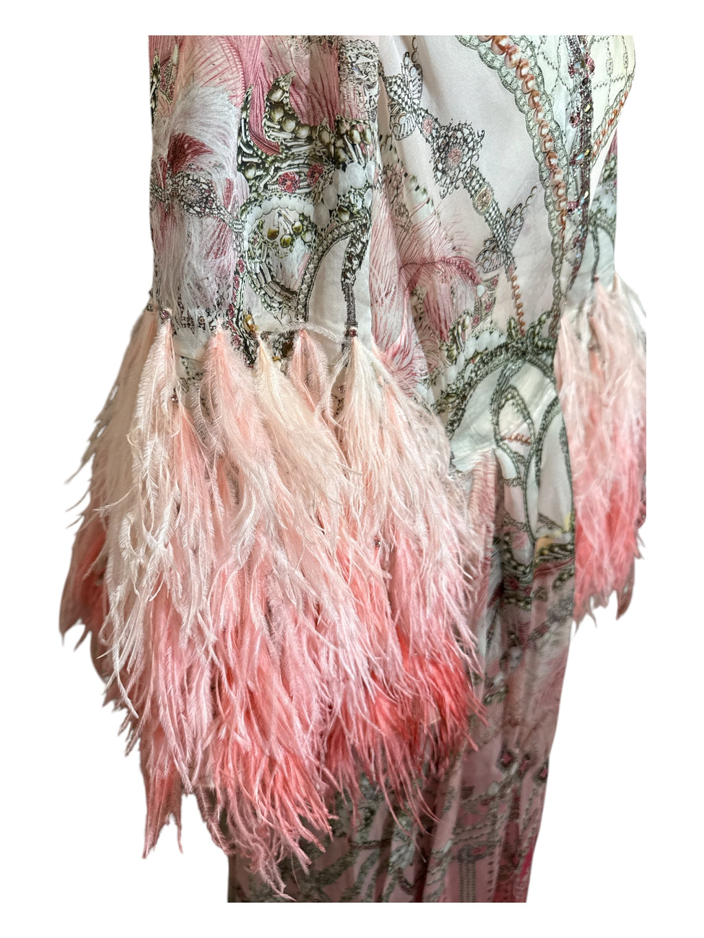 Camilla Feather Sleeve Wrap Dress XL