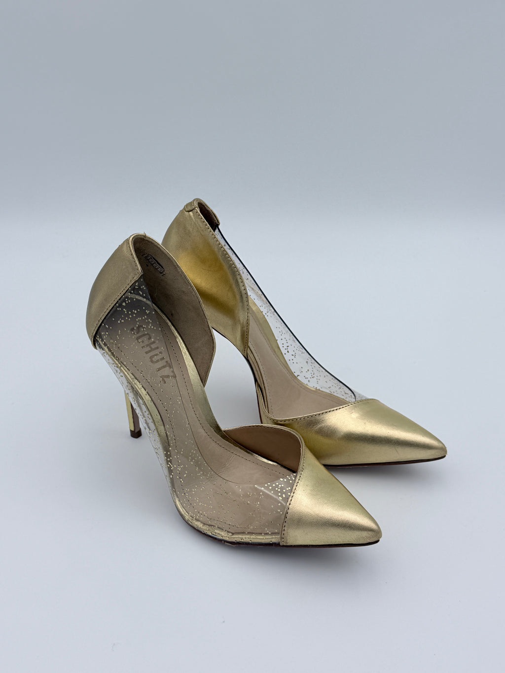 Schutz Chelsie Gold New Size 6.5