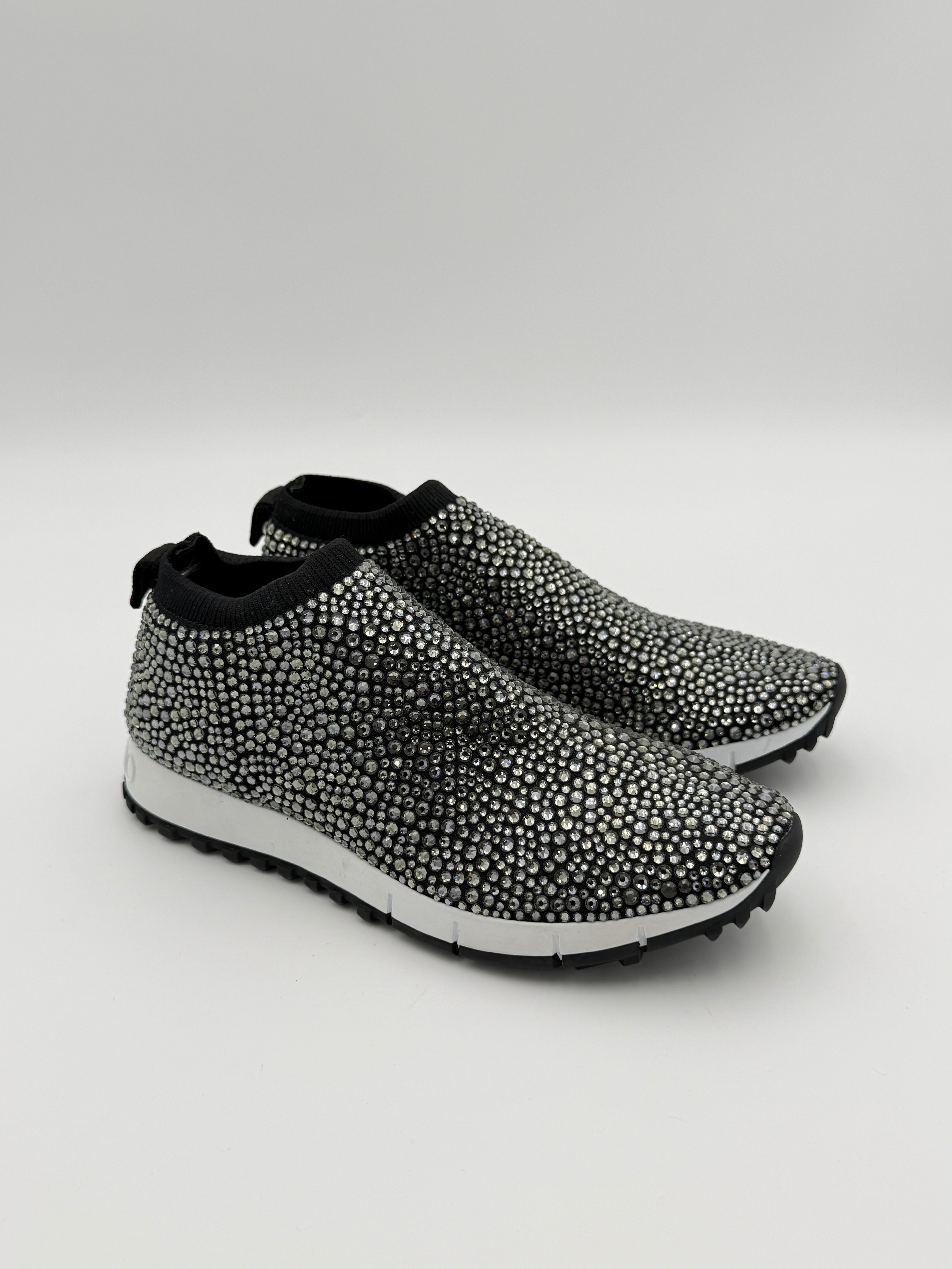 Jimmy Choo crystal sneakers size 37