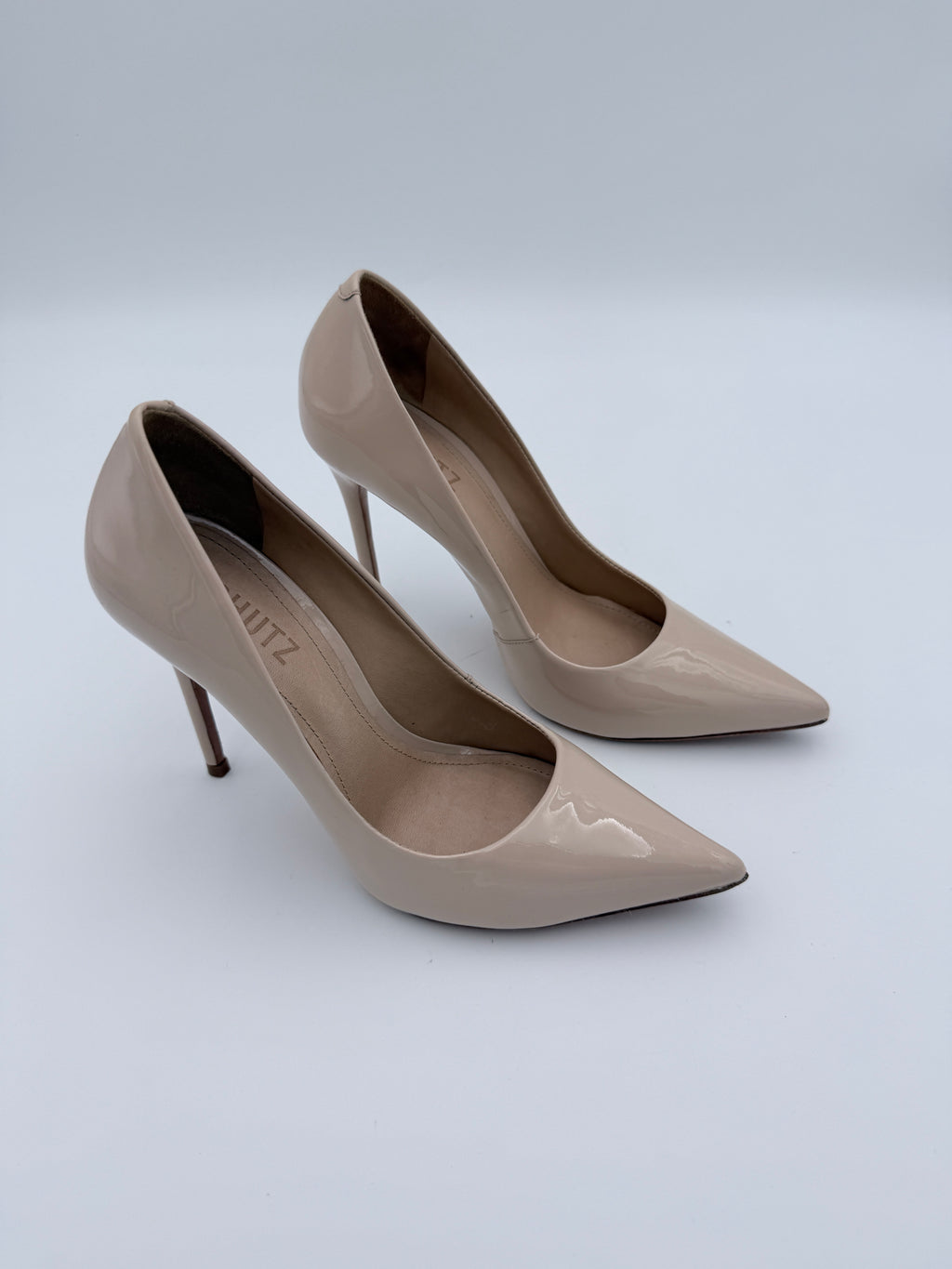 Schutz Nude Patent Scarpin size 7