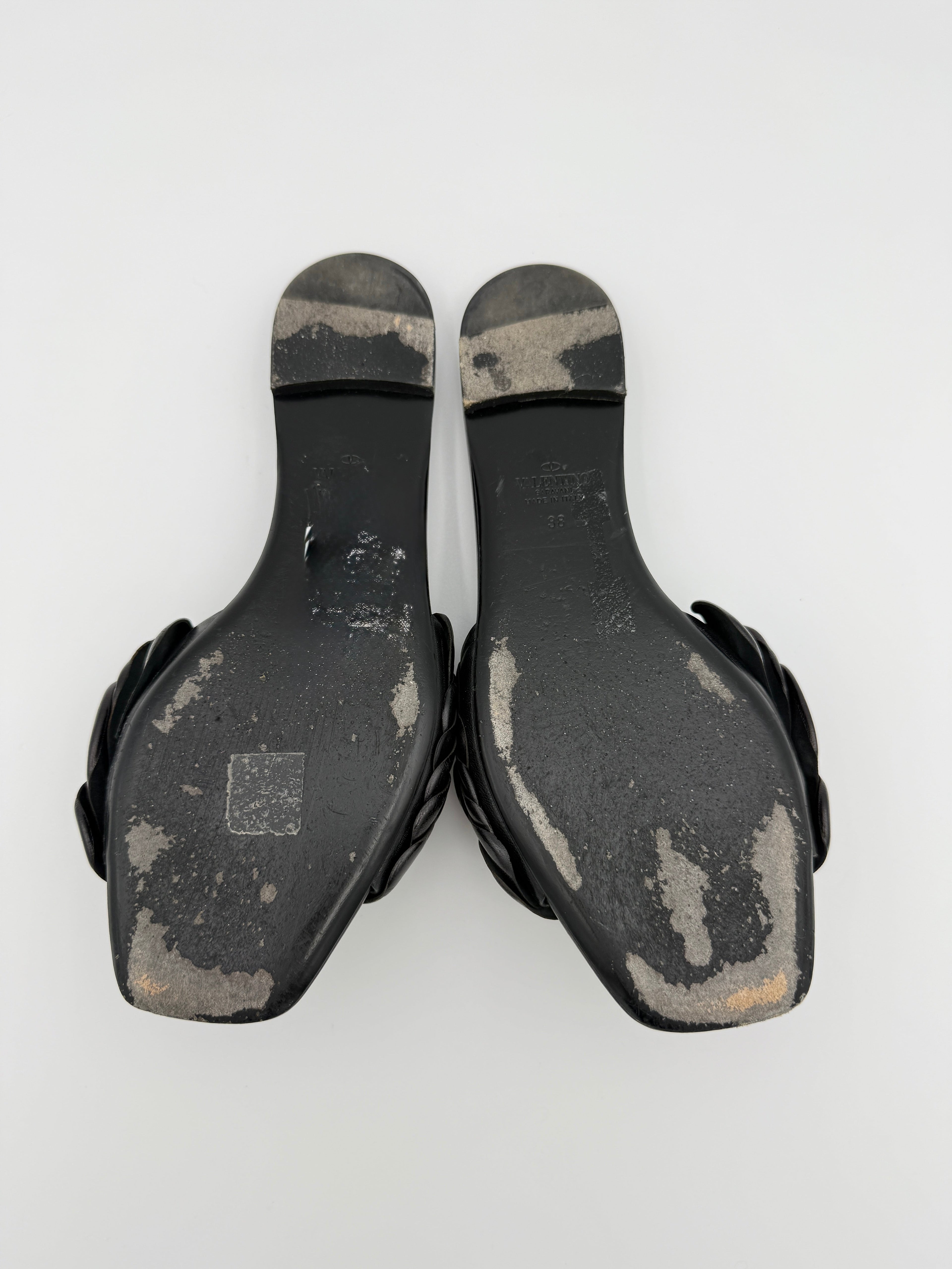 Valentino Black Rose flat size EU38