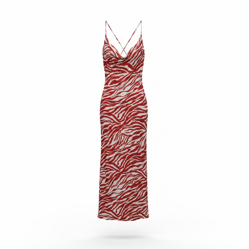 Cia Maritima Red Tiger Dress Medium