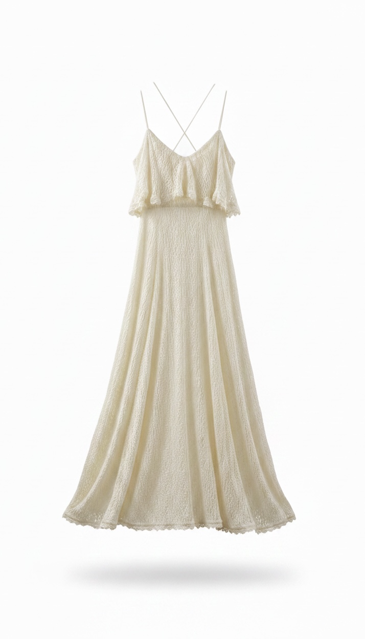 Lace butter yellow dress Small