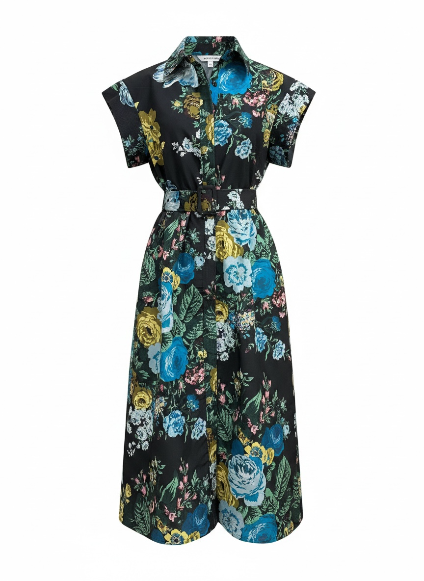 Tuckernuck chiffon flower print dress  M