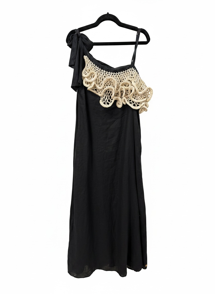 CSY black linen dress