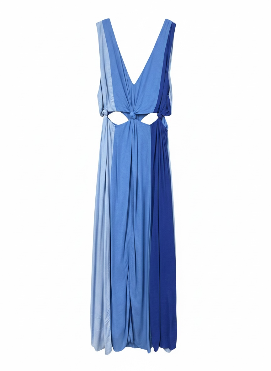 Dress To Blue Knots Long Dress Large