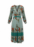 Sandro Silk Floral Green Dress