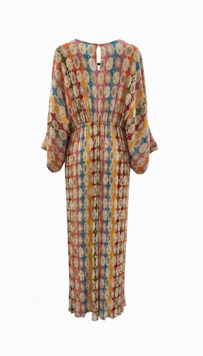 Commense geometric print long dress Large