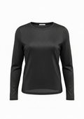 Black sheer and shine T-shirt