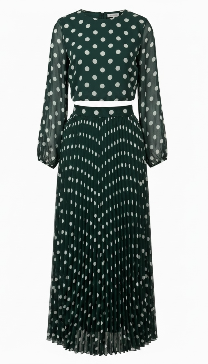 Zimmerman green polka dot set Small