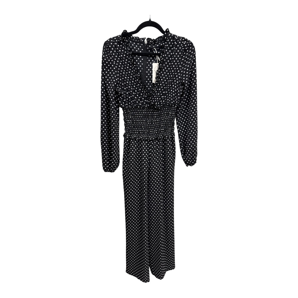 Black Polka Dots Jumpsuit with pockets