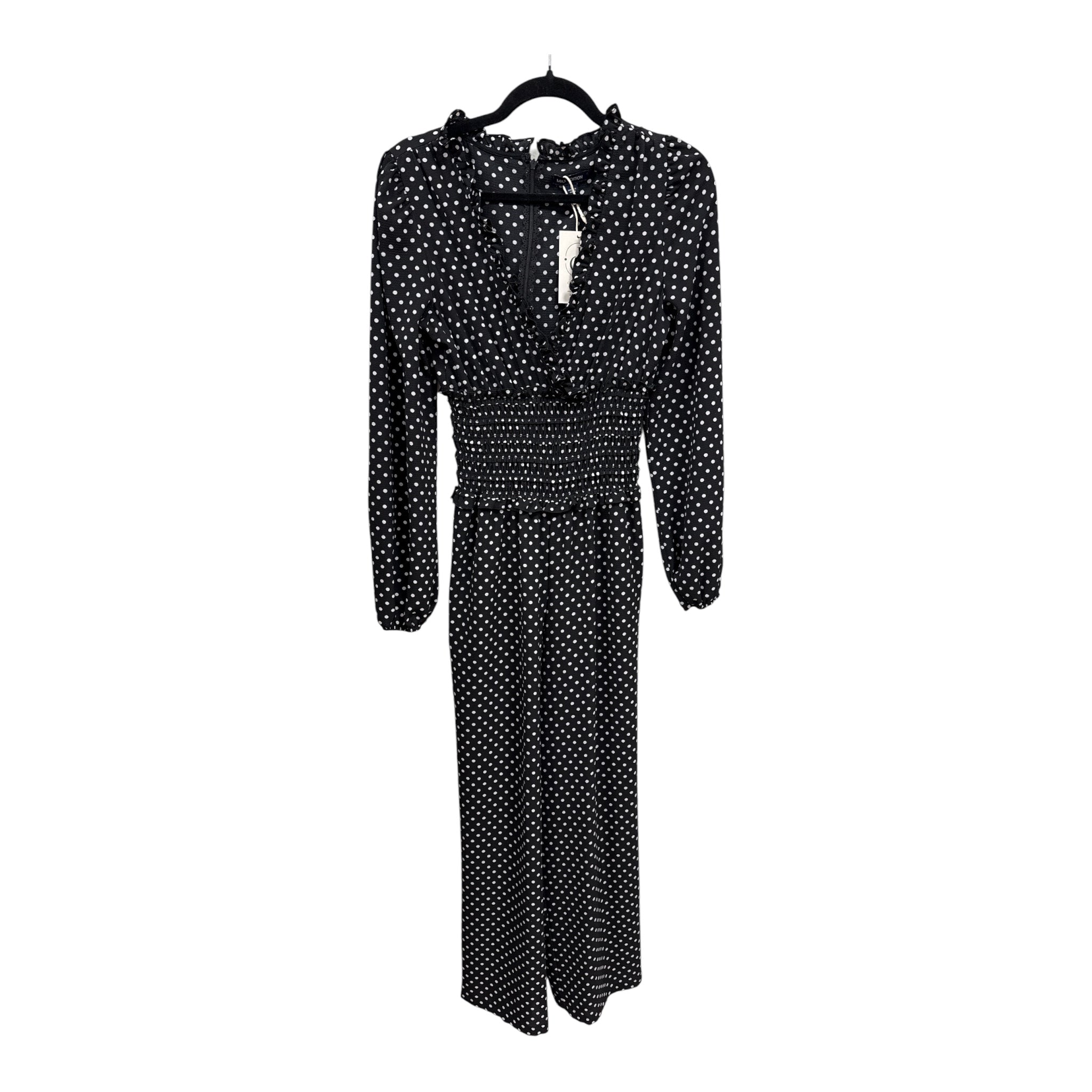 Black Polka Dots Jumpsuit with pockets