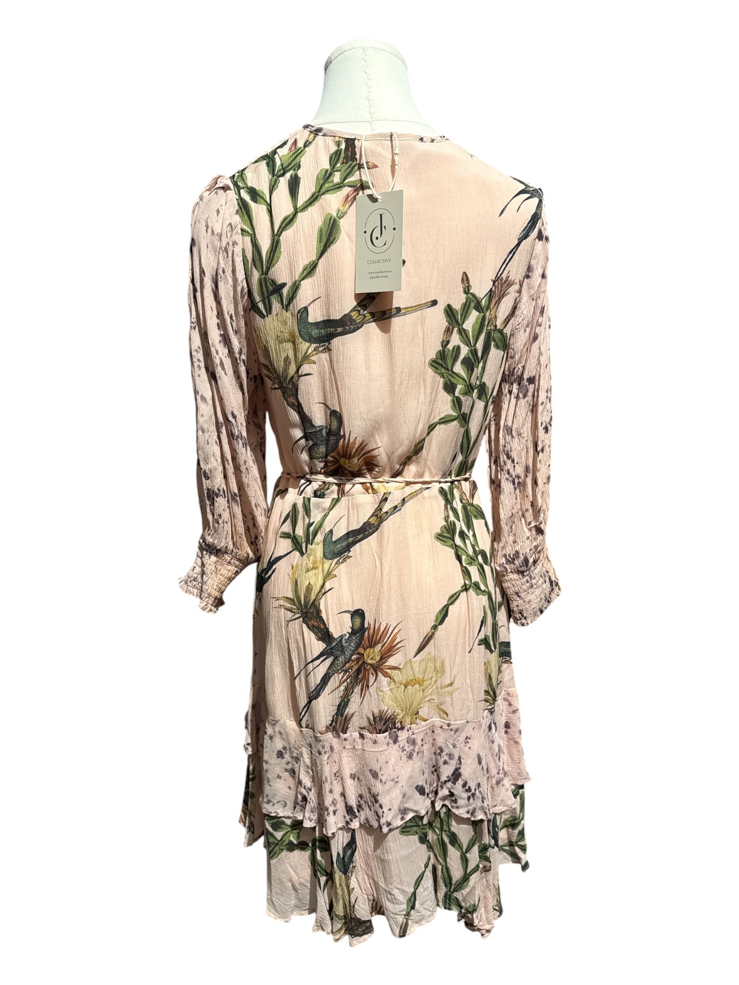 All Saint Blush Floral Wrap Dress Size 6